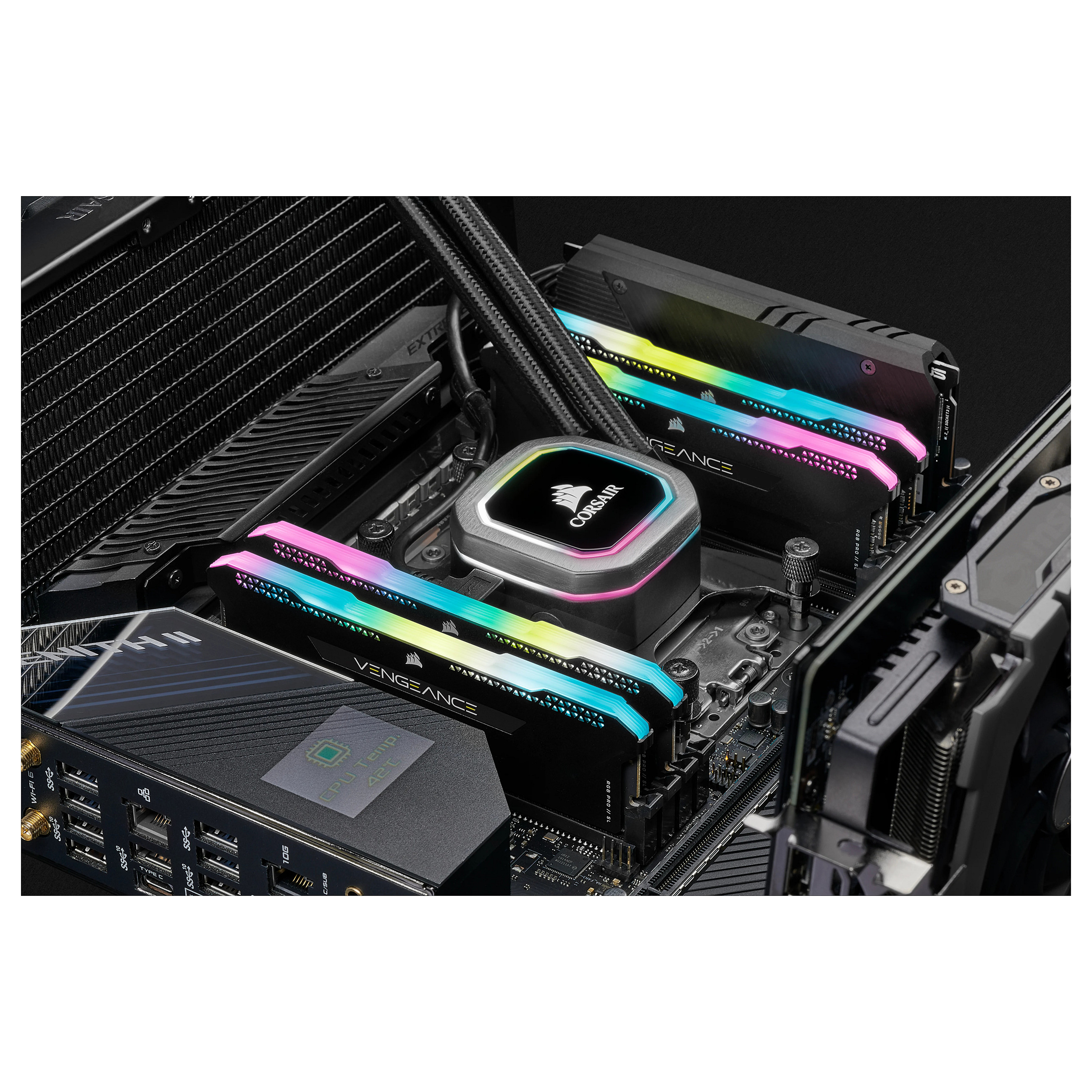 RAM Memorie DDR4 CORSAIR 32 GB / 3200 MT/s – CL16 – VENGEANCE RGB / Zezë - 2