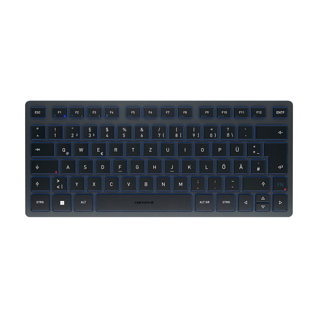 Tastierë Pa kabllo Cherry KW 7100 MINI / QWERTZ – Zezë / Blu - 1