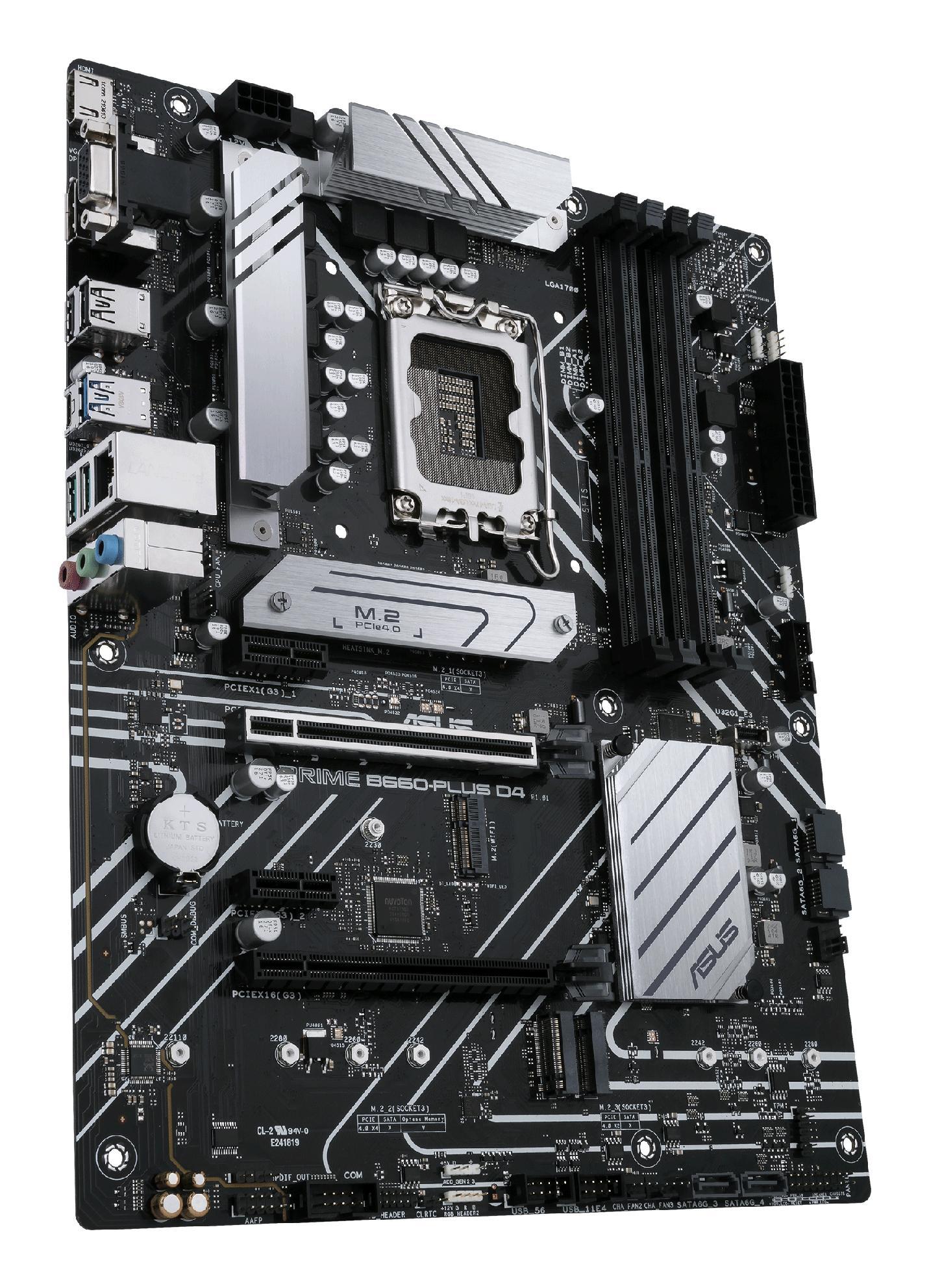 Motherboard ASUS PRIME B660-PLUS D4, Intel B660, LGA1700, ATX, DDR4, deri në 128GB - 3