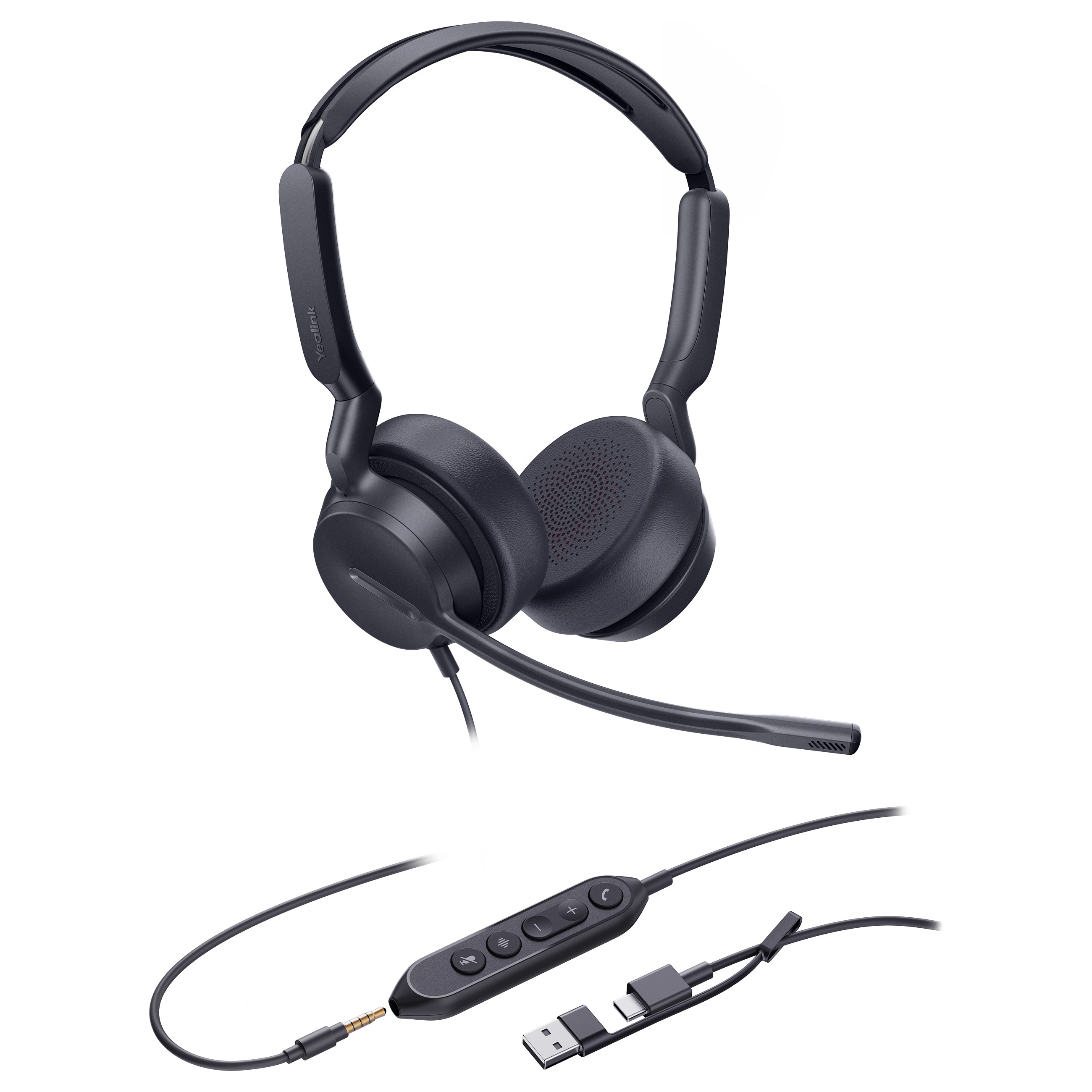 Kufje me kabllo Yealink UH42 SE Dual / USB-C & USB-A / 20-20.000 Hz - Zezë