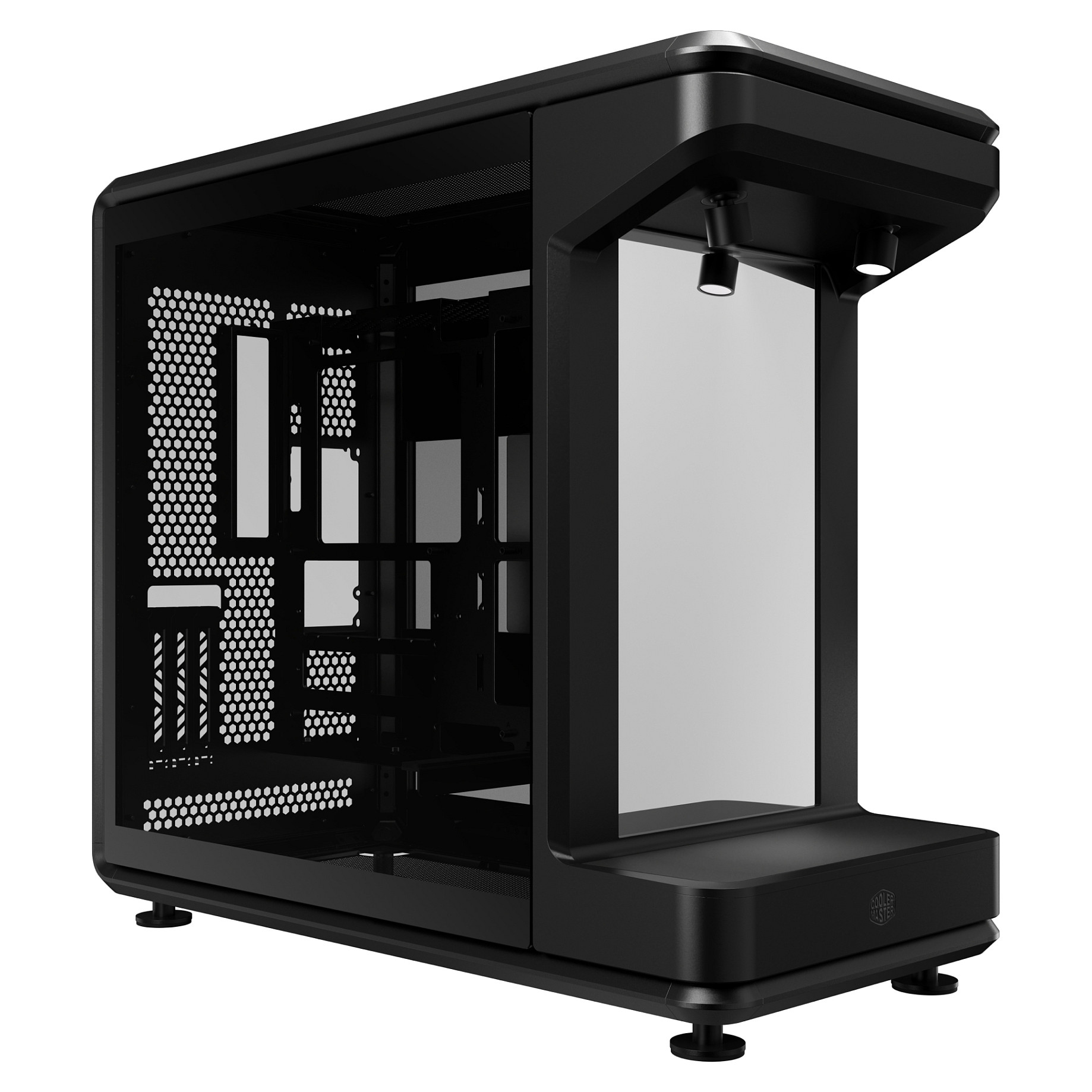 Kasë PC Cooler Master MASTERFRAME 360 STAGE MIRROR / Mid Tower / ATX / 12x 120mm Fan Support / Tempered Glass / Mirror Panel / 360mm Radiator - Zezë