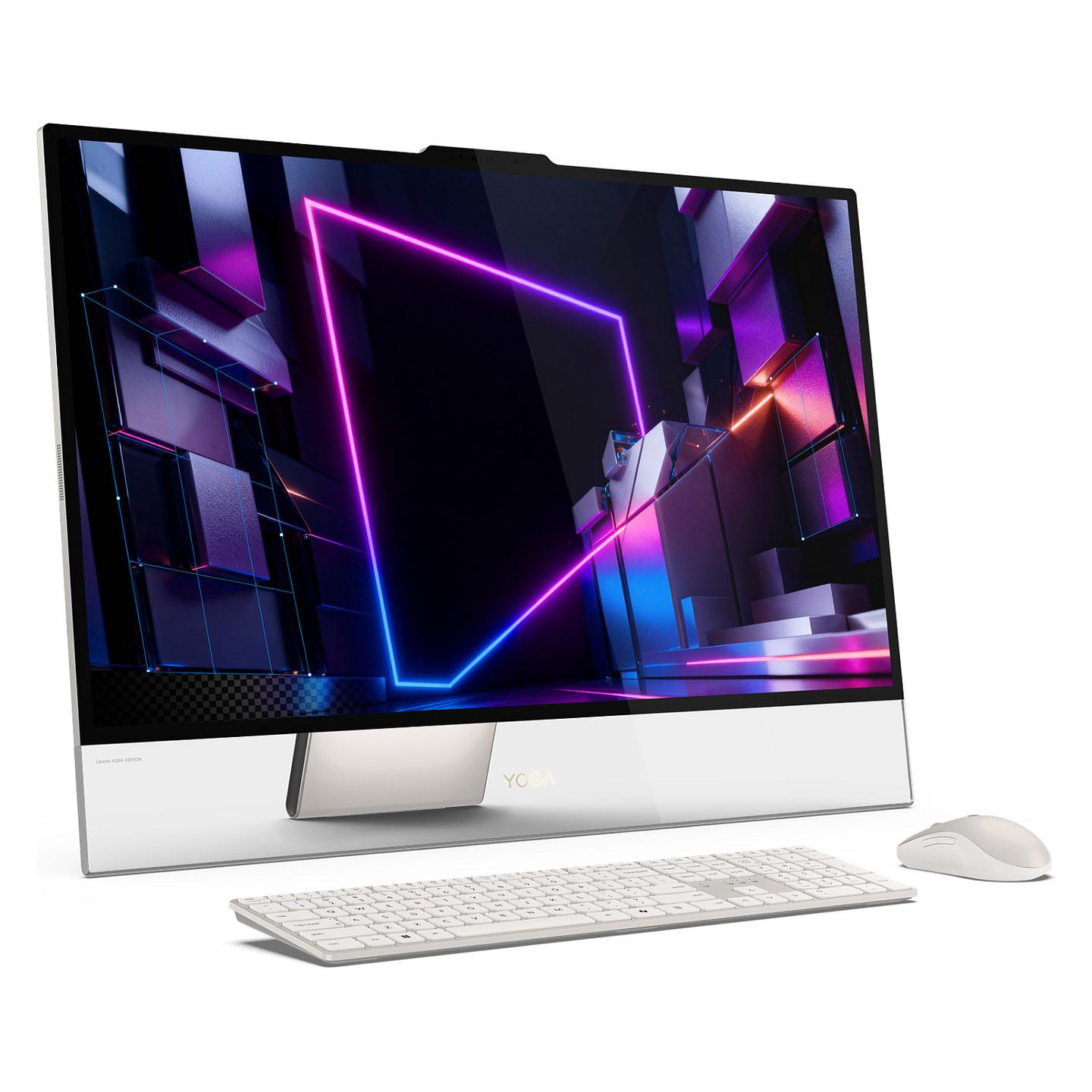 AIO Lenovo Yoga AIO 32IPH11, Core Ultra X7 358H, 32GB LPDDR5X, 2TB, 31.5" 4K OLED, Intel Arc B390 Graphics, Tastierë & Maus - Krem - 6