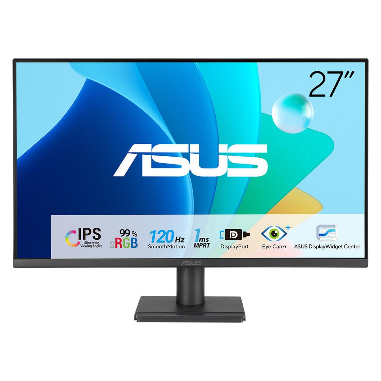Monitor Gaming ASUS VA279QG / 27" / FHD / 120 Hz / 1 ms / HDMI + DisplayPort + VGA - Zezë