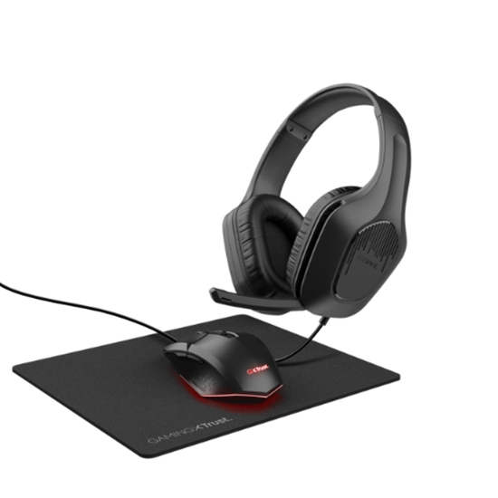 Trust GXT 790 Tridox / Kufje + Mouse + Mousepad / Wired / 50mm Drivers / 200-6400 DPI / RGB LED – Zezë