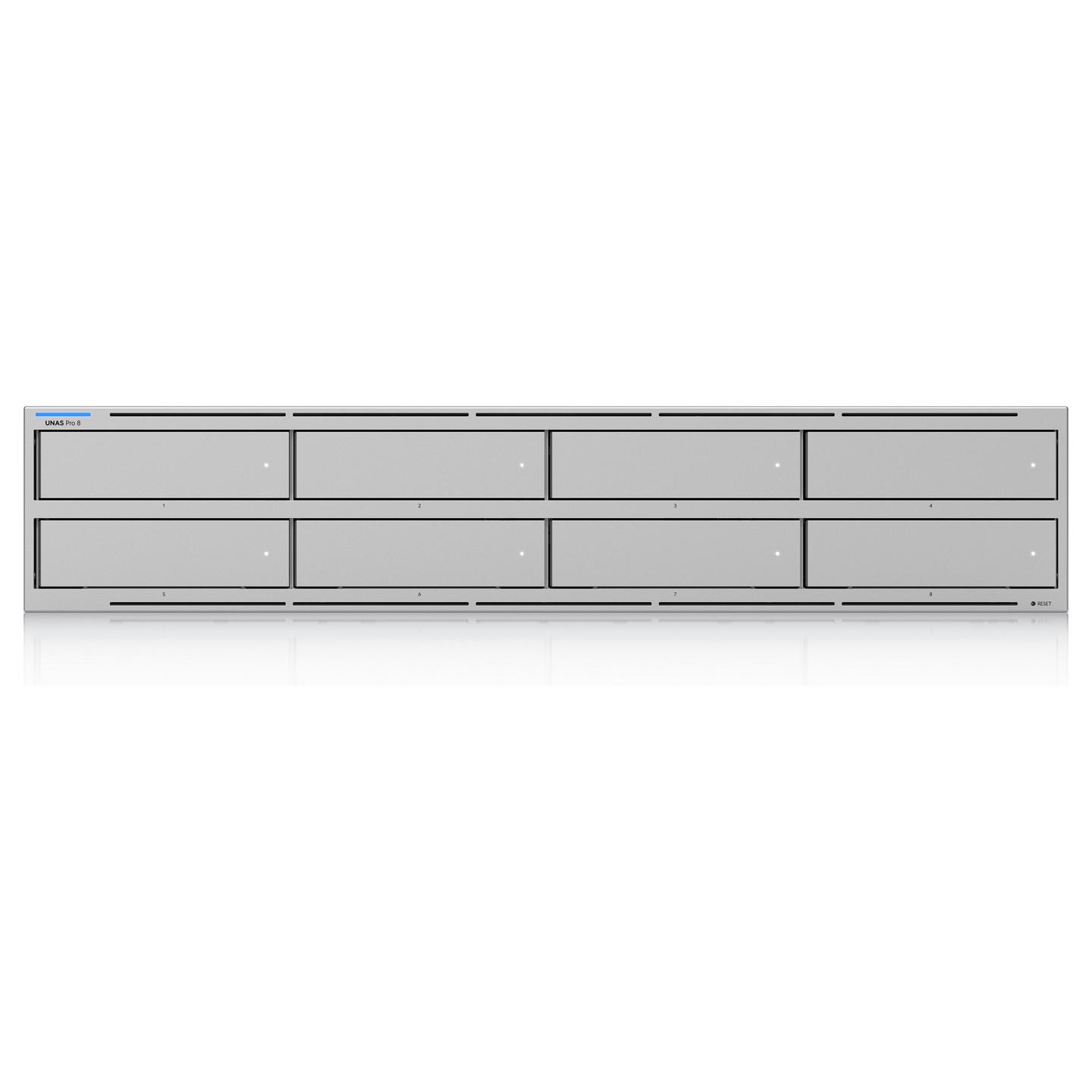NAS Ubiquiti UniFi UNAS Pro 8, 8 Bay, 16GB RAM, 2 × 10G SFP+, 10GbE RJ45, 2U Rackmount - Gri - 5