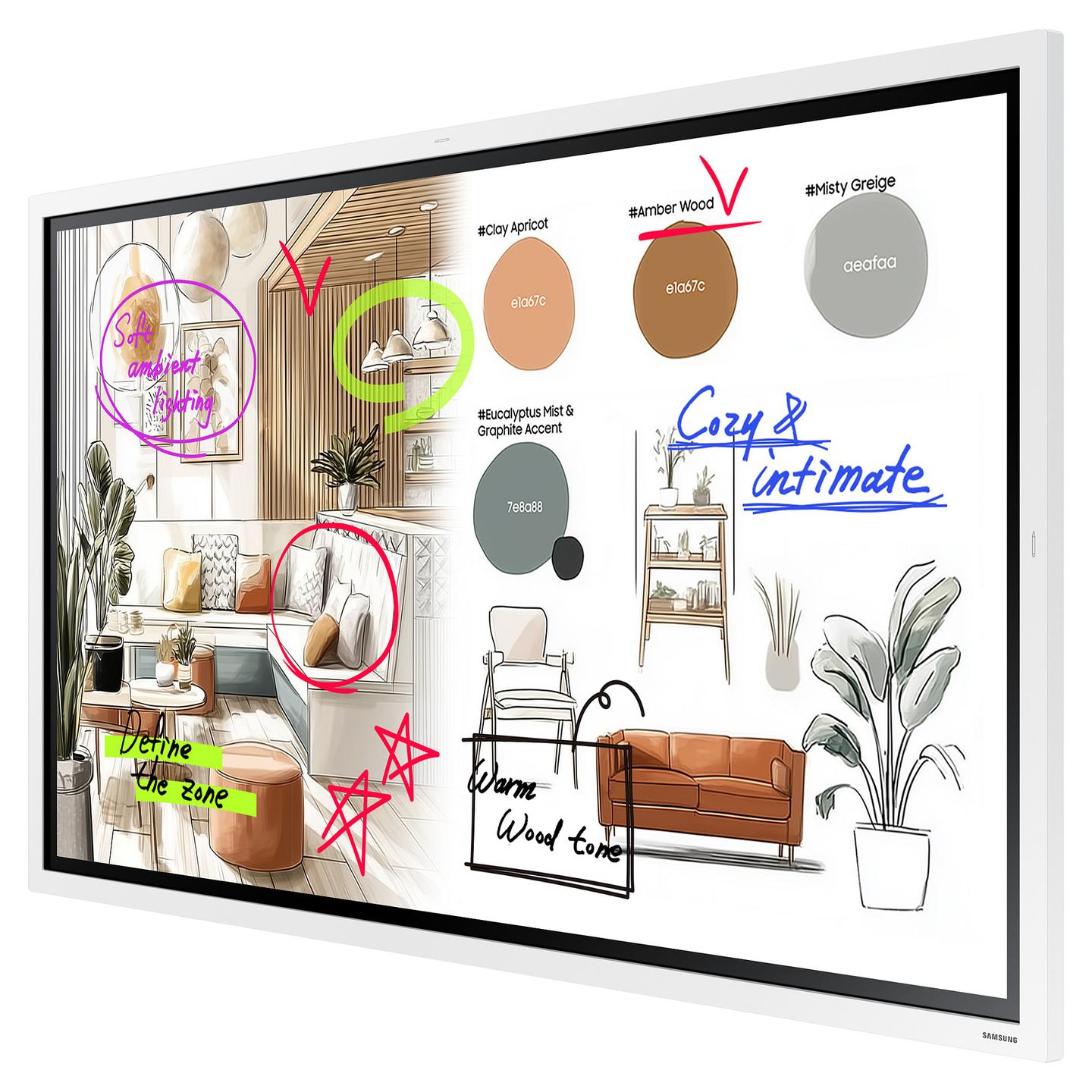 Interaktiv (Smart Board) Samsung Flip WM55FX, 55", 4K UHD VA, Touch, 8GB, 64GB, 2× HDMI, 3× USB-A - Hiri/Bardhë - 3