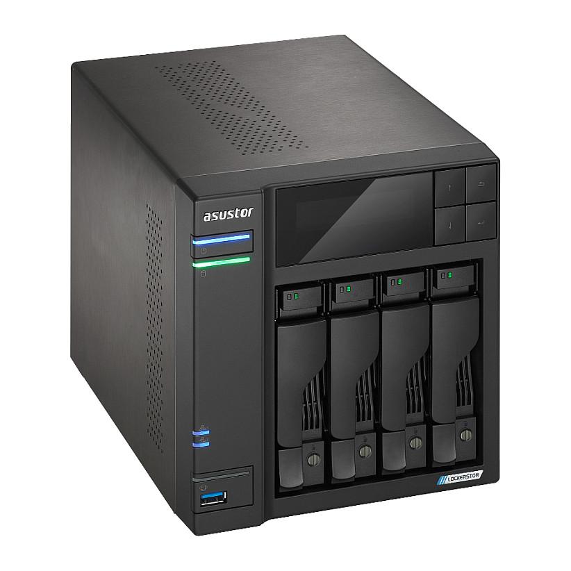 NAS ASUSTOR LOCKERSTOR 4 Gen2+ AS6704T v2, Intel Celeron N5105, 4GB DDR4, 4 Bay, 4 × M.2 NVMe, 2 × 5GbE - Zezë - 3