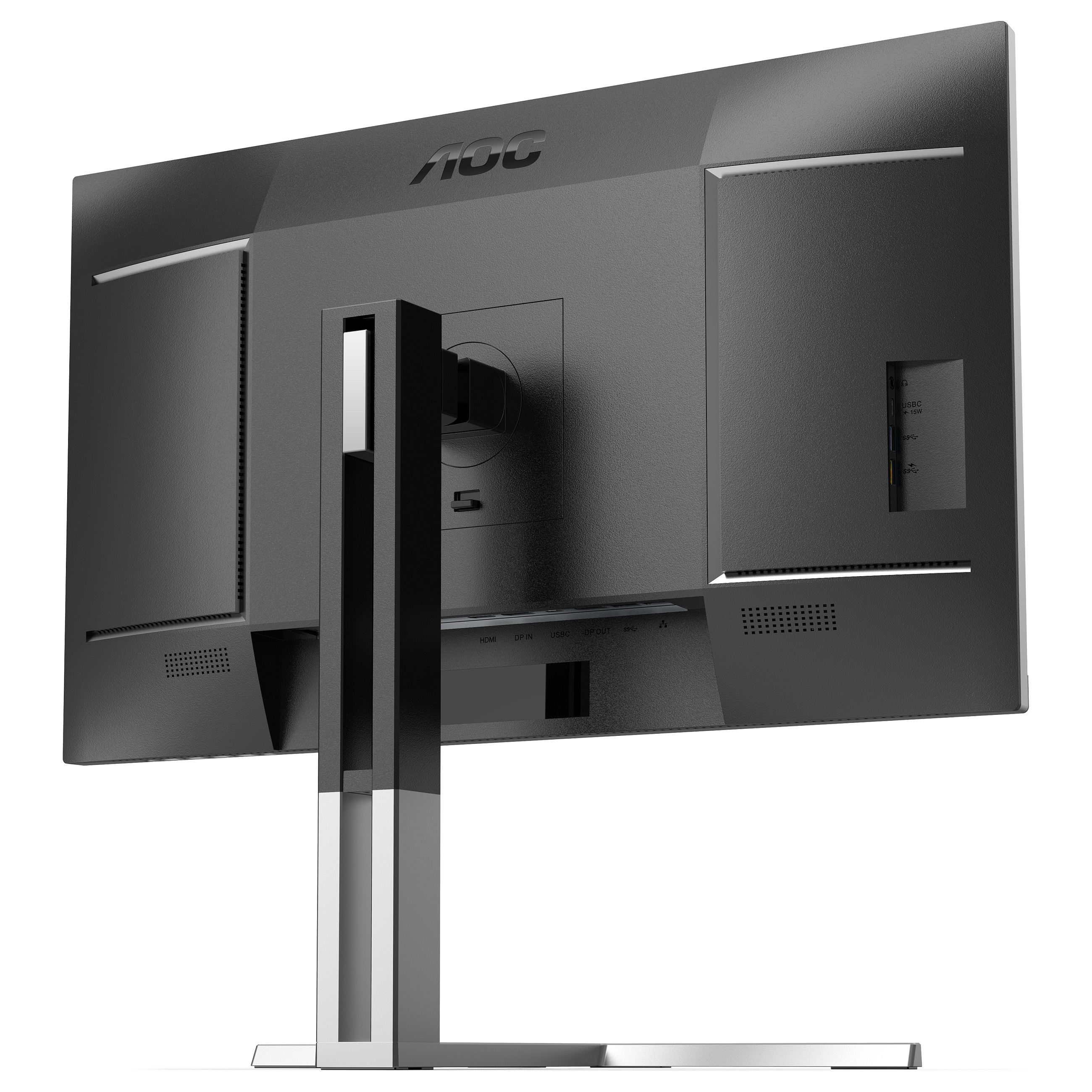 Monitor për Punë AOC Q27U3CV / 27" / QHD IPS QD / 75 Hz / 4 ms / HDMI + DisplayPort + USB-C 96W / HDR400 – Zezë/Gri - 6