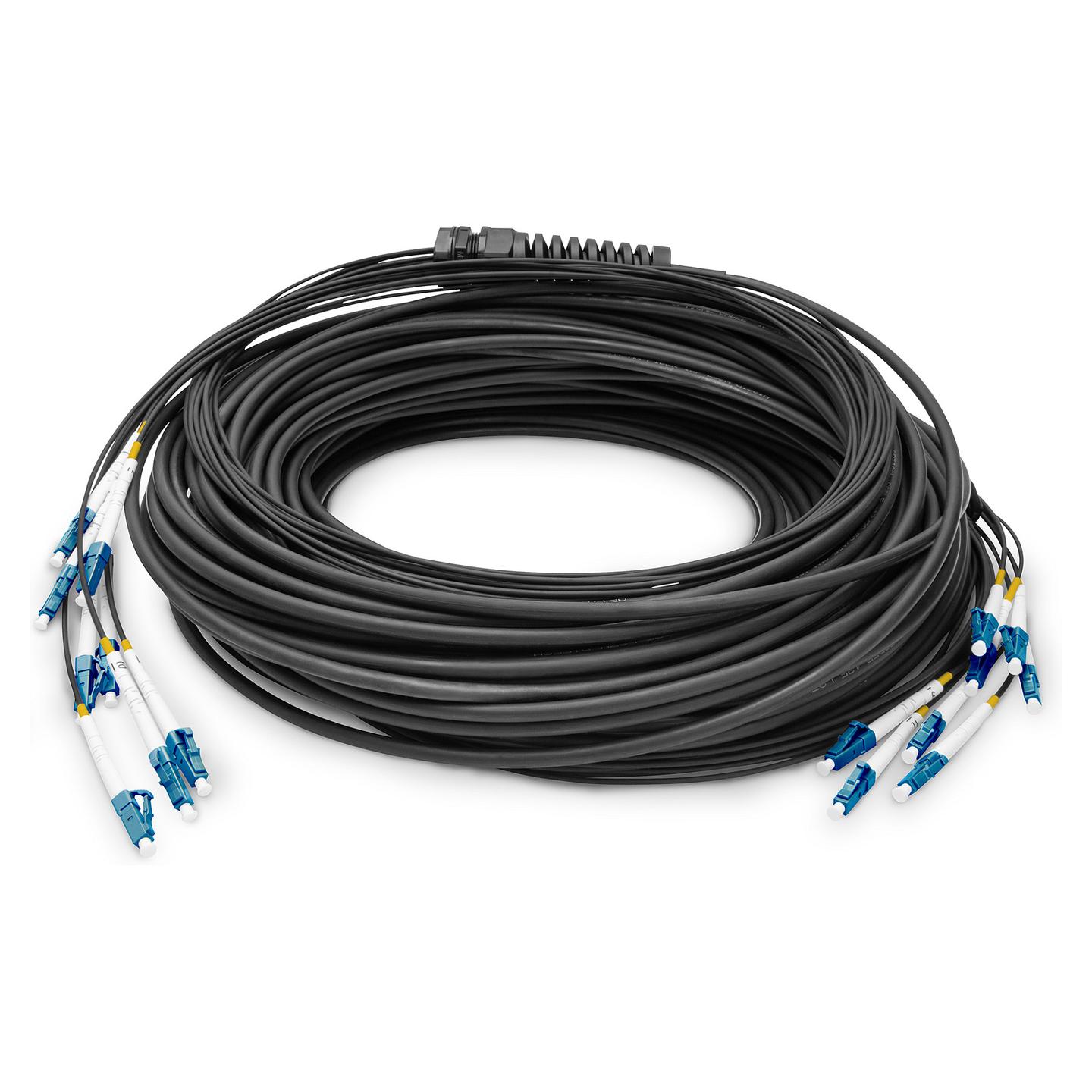 Kabllo për Rrjet (UTP) DIGITUS DK-2A338U100BK-BBB, Fibër Optike, Singlemode OS2, 8 fibra, LC/UPC, 100 m - Zezë