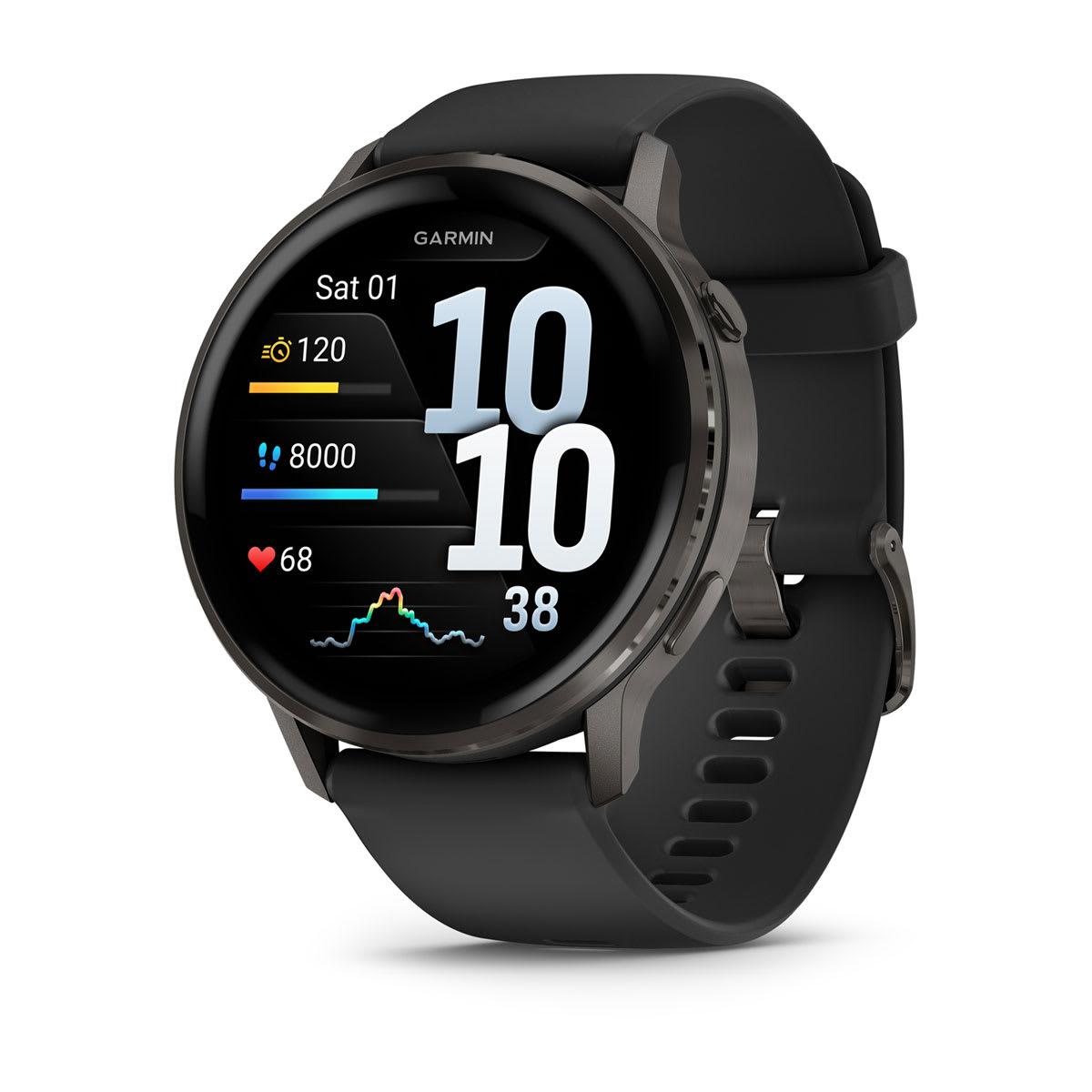 Orë e Mençur Garmin Venu 4 / 45 mm / AMOLED 1.4" / GPS / Bluetooth / Wi-Fi / 12 Ditë –Zezë