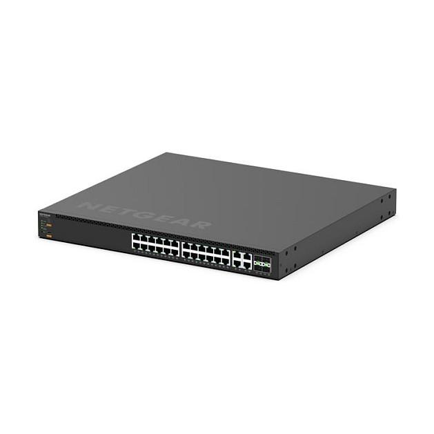 Switch NETGEAR M4350-24M4X4V (MSM4332), 24 porta 2.5G PoE++, 4 porta 10G Multi-Gigabit PoE++, 4 porta SFP28 25G, PoE 522W, Managed Layer 3, Rack 1U - Zezë - 2
