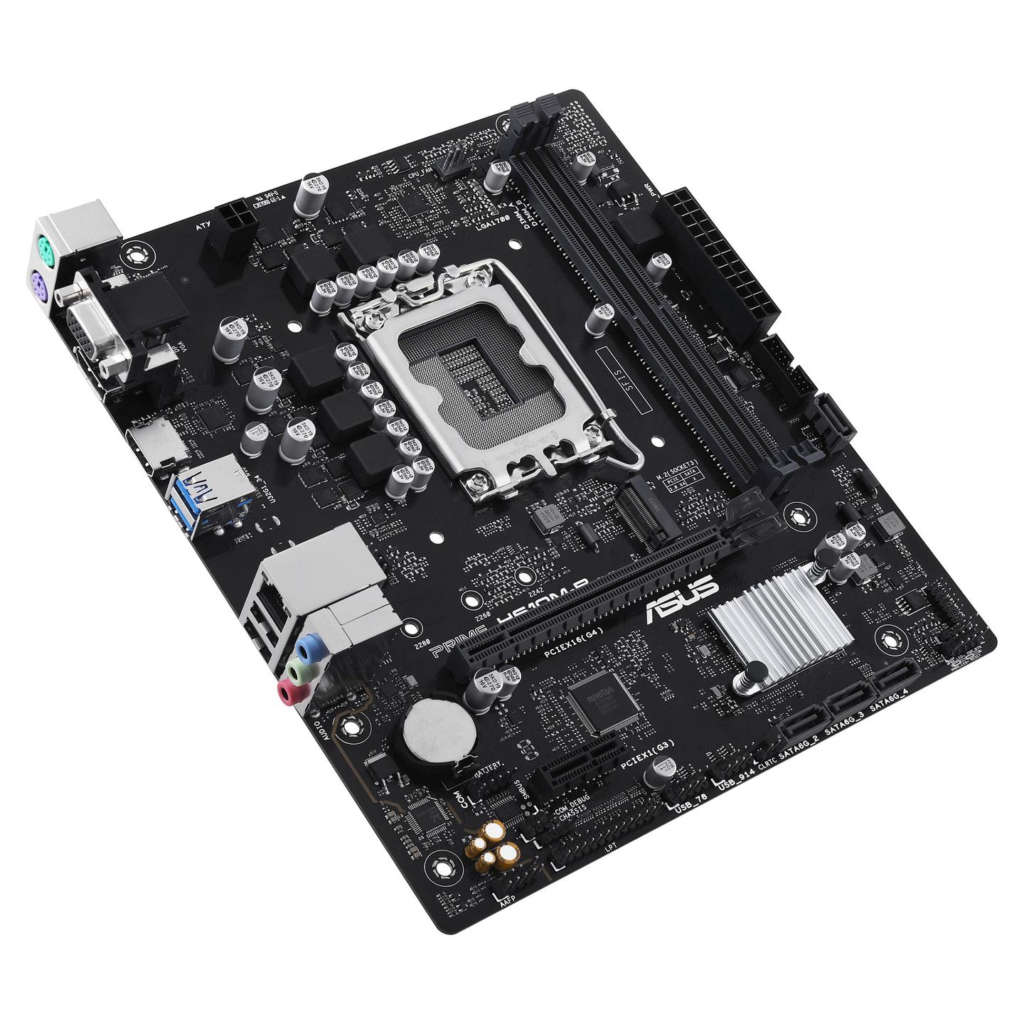 Pllakë Amë MB Intel ASUS PRIME H610M-R-SI, LGA1700, H610, DDR5, mATX, HDMI, DisplayPort, VGA, 1GbE LAN - 5