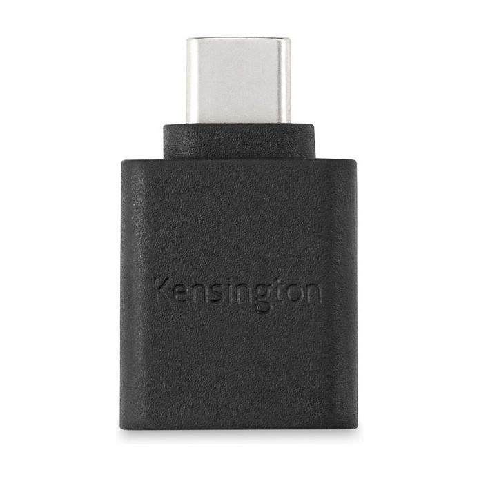 Adapter USB Kensington K33477WW / CA1010 / USB-C Mashkull në USB-A Femër / 5 Gbit/s / 5V 3A - Zezë