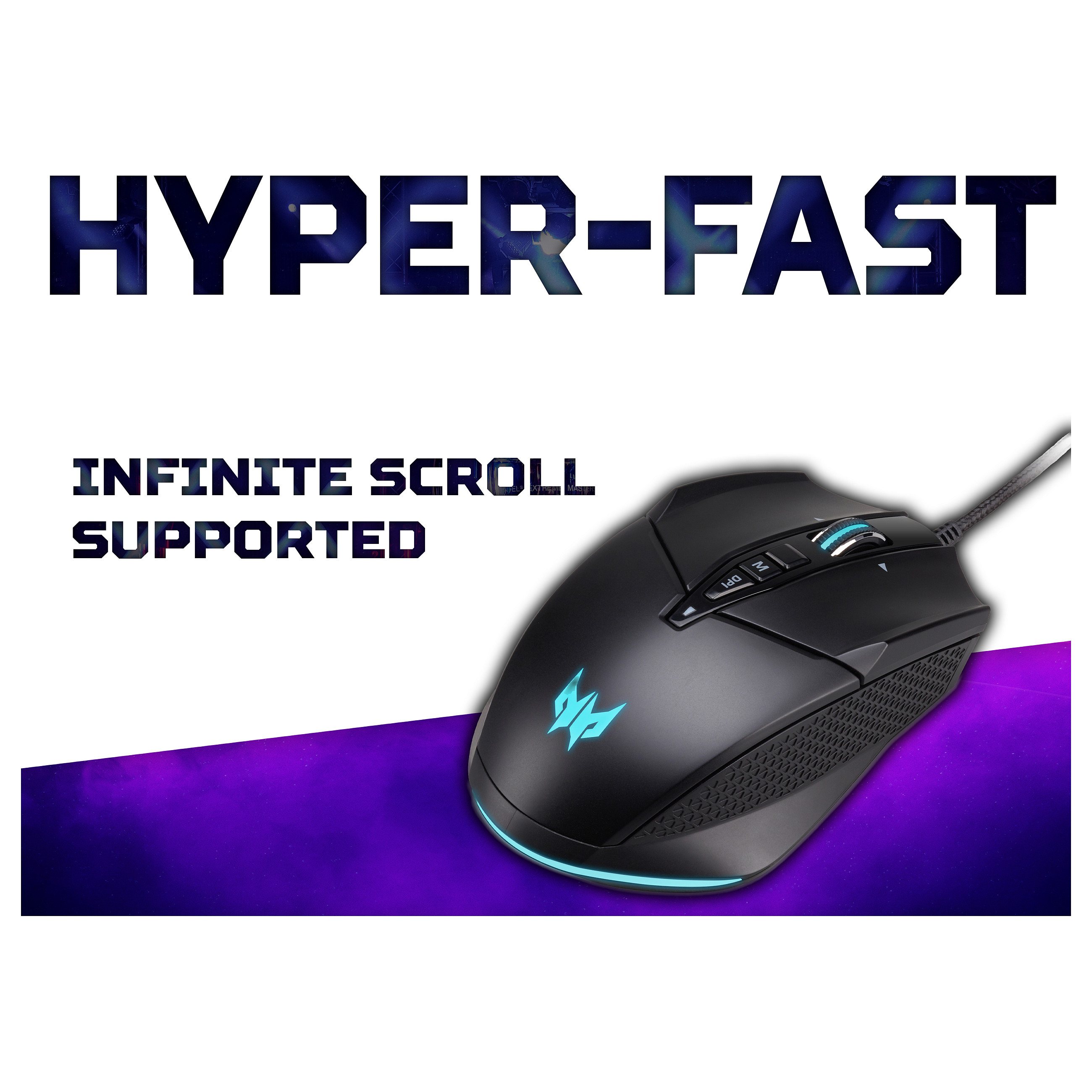 Maus Gaming Acer Predator CESTUS 335 Wired / 19.000DPI / 10 butona - Zezë - 7