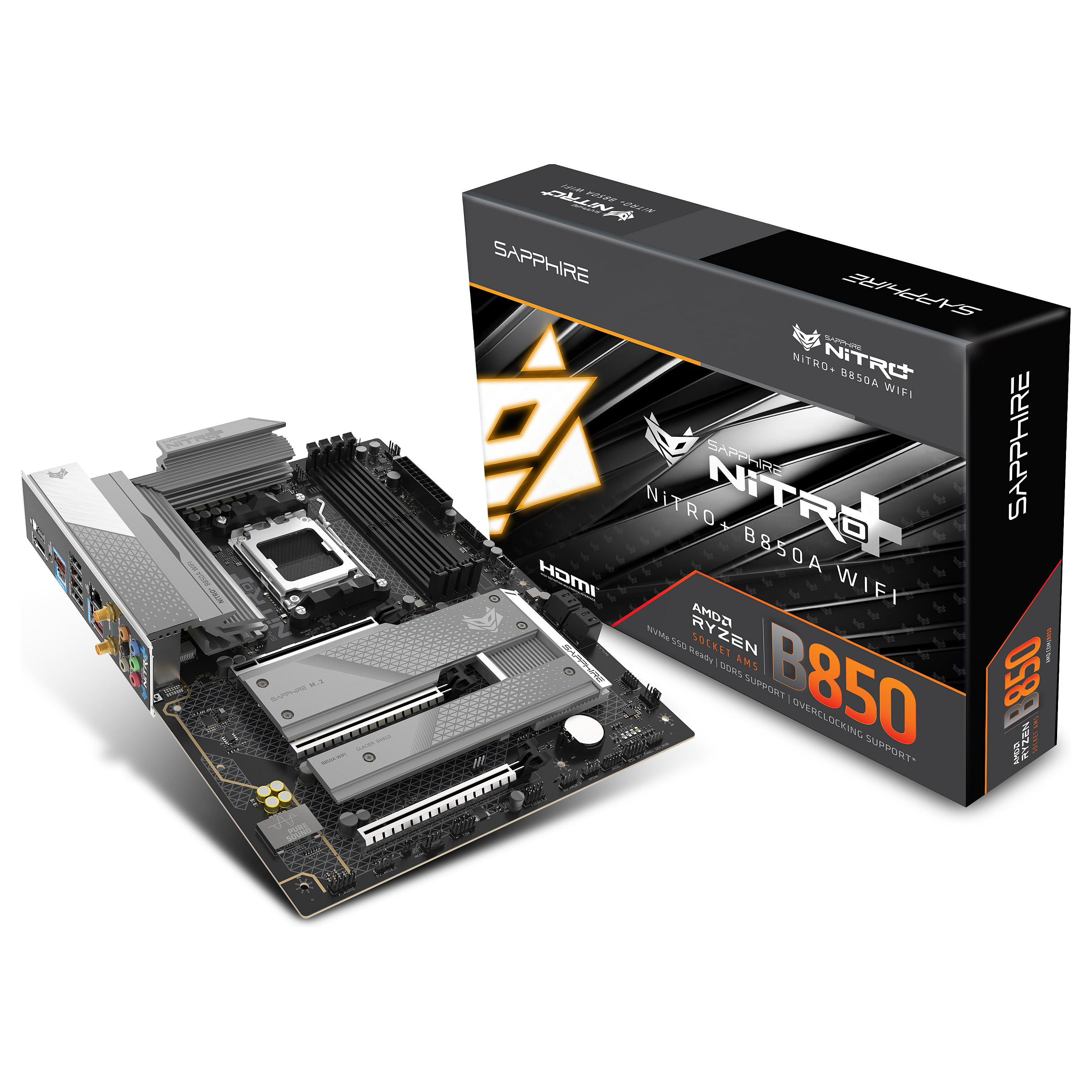 Pllakë Amë AMD AM5 SAPPHIRE NITRO+ B850A / DDR5 / ATX / HDMI+DP - 6