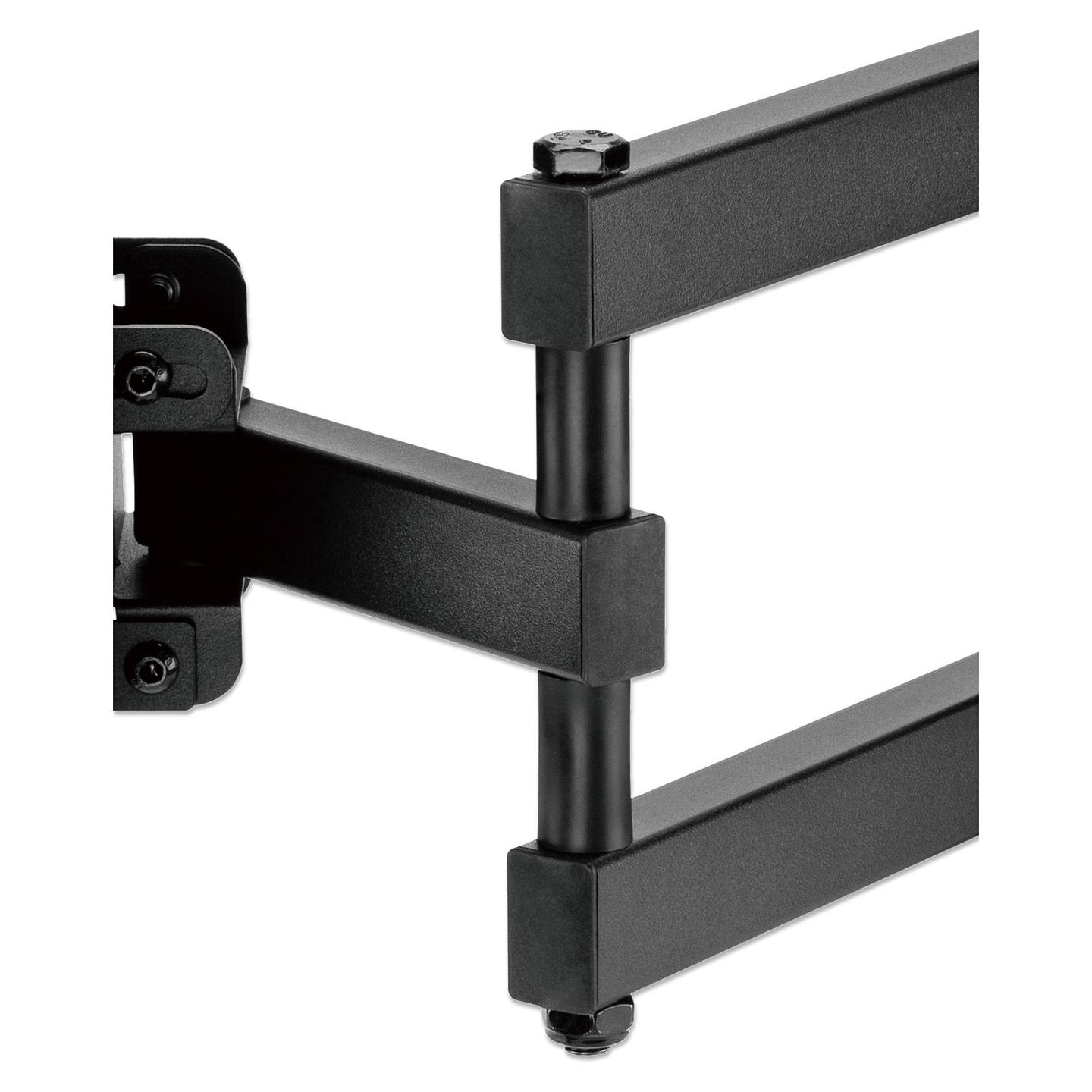 Mbajtëse Muri për TV Manhattan 462419 / 32"-55" / 35kg / Full Motion / Tilt -15° deri +3° / Swivel ±90° - Zezë - 7