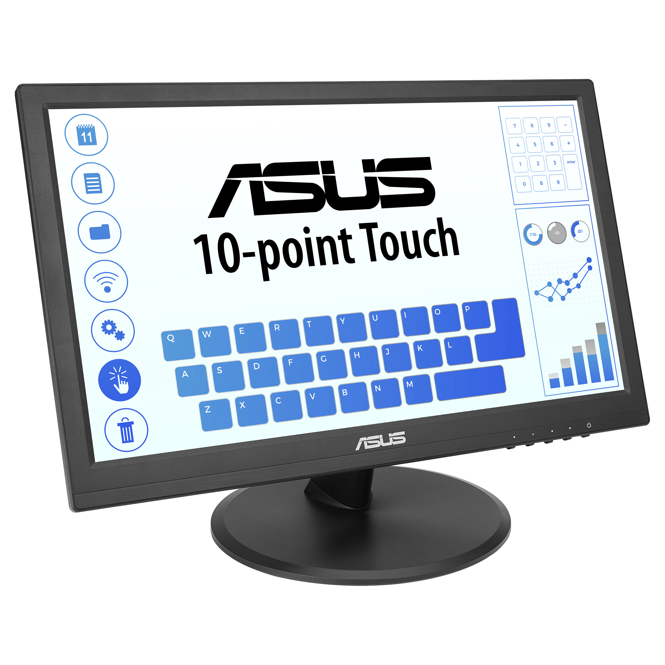 Monitor për punë ASUS VT169HE / 15.6" / Full HD LED IPS Touchscreen / 60 Hz / 5 ms / HDMI + VGA / Zezë - 4