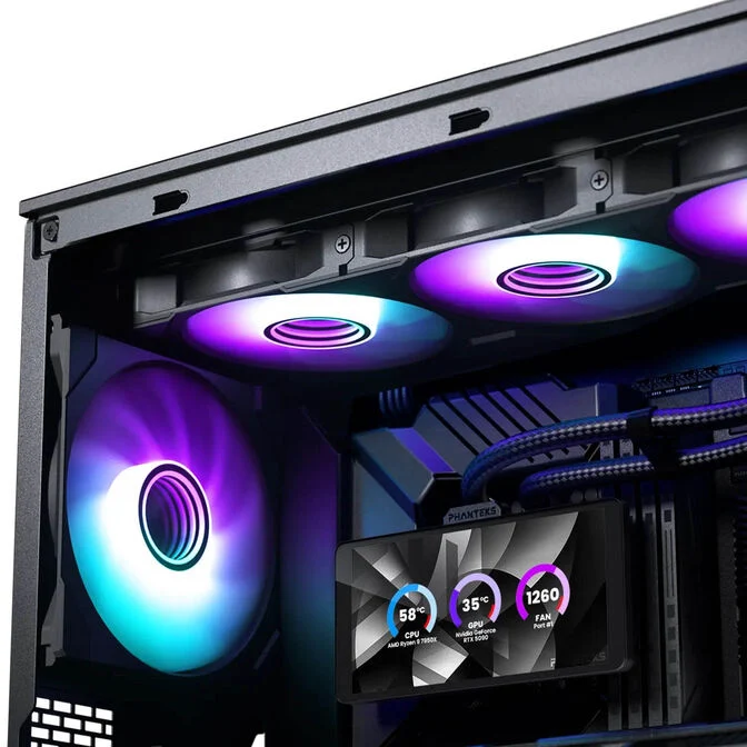 Ftohës për Procesor Phanteks Glacier One 360M25 LCD / 360mm / AIO / D-RGB – Zezë - 3