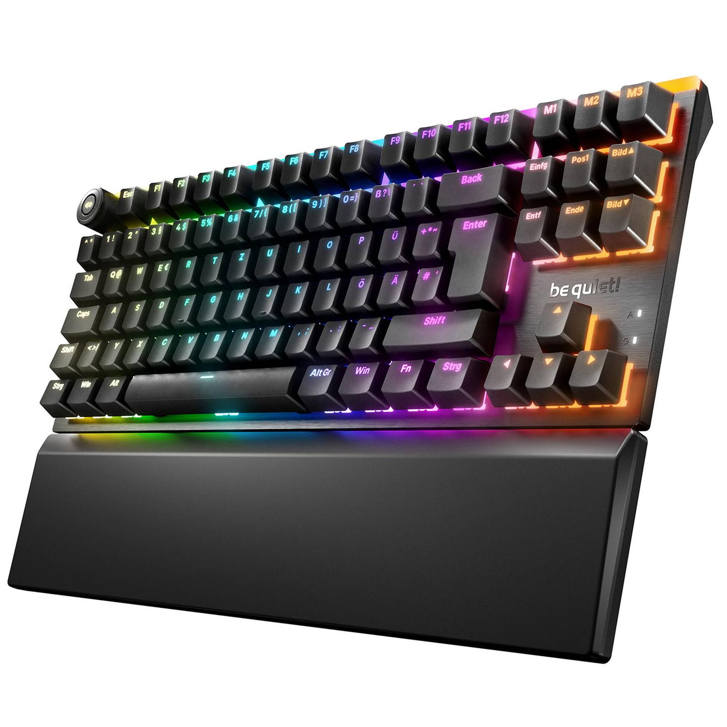 Tastierë Gaming be quiet! Light Mount TKL Silent Tactile / Mekanike / Silent V2 Tactile / TKL / RGB / 1000 Hz / DE Layout – Zezë