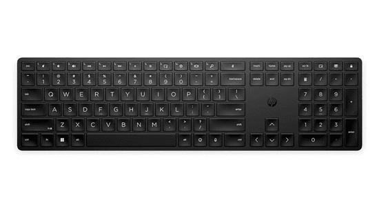 Tastierë pa kabllo HP 450 / 2.4GHz / Full-Size / Programmable / Low-Profile / QWERTY – Zezë