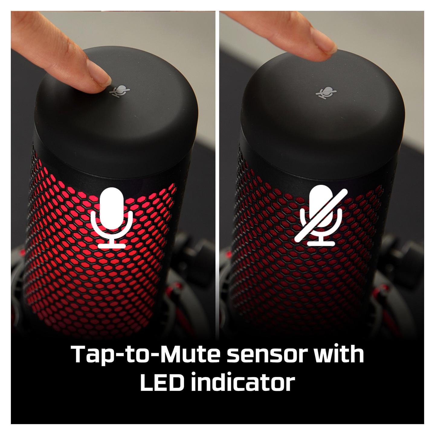 Mikrofon Gaming HyperX QuadCast, USB, 4 Pattern, 20Hz–20kHz, Red Lighting - Zezë - 8