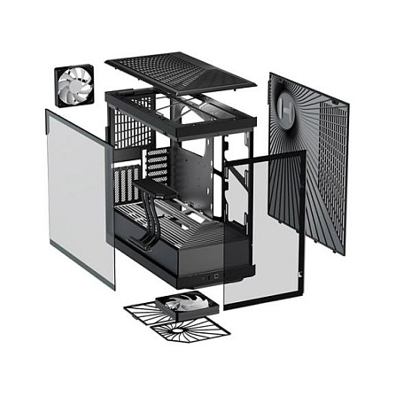 Kasë PC HYTE Y40 / Mid Tower / ATX / Dual Chamber / Tempered Glass - Zezë - 7