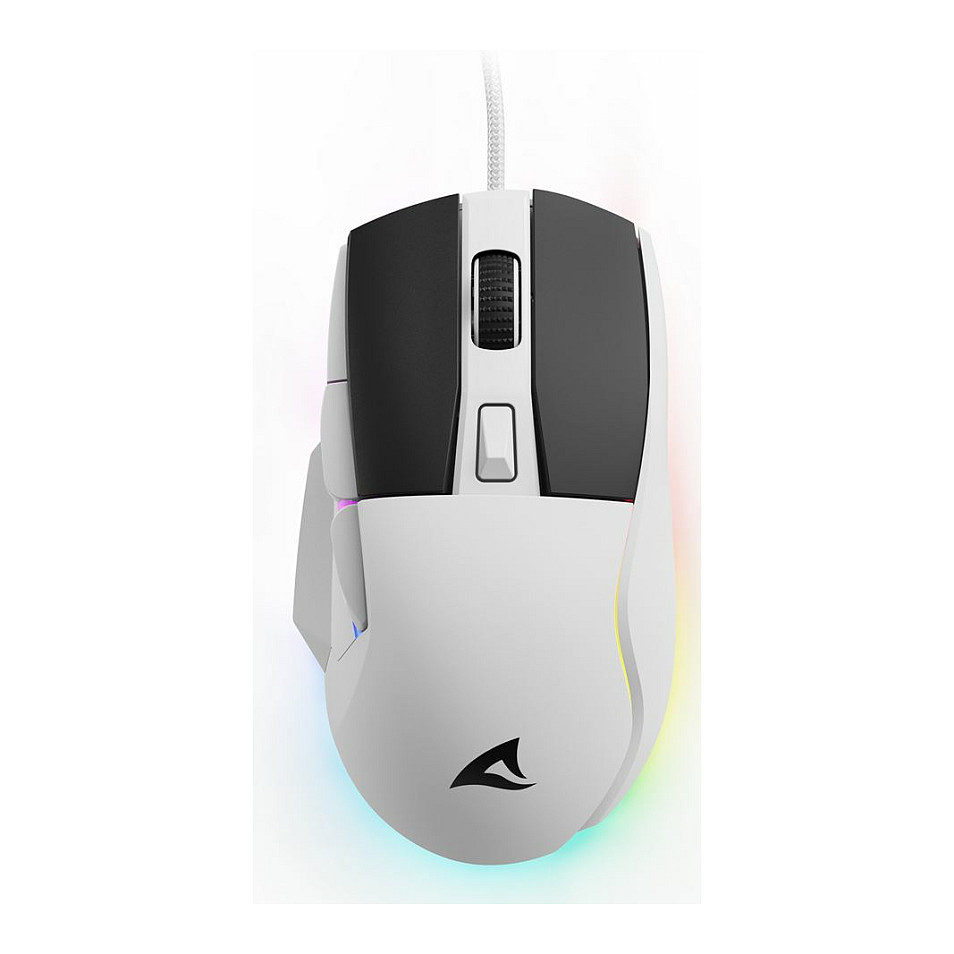 Maus Gaming Sharkoon Shark SGM35 / Optik / 6 Tasta / 6400 DPI – Bardhë - 1