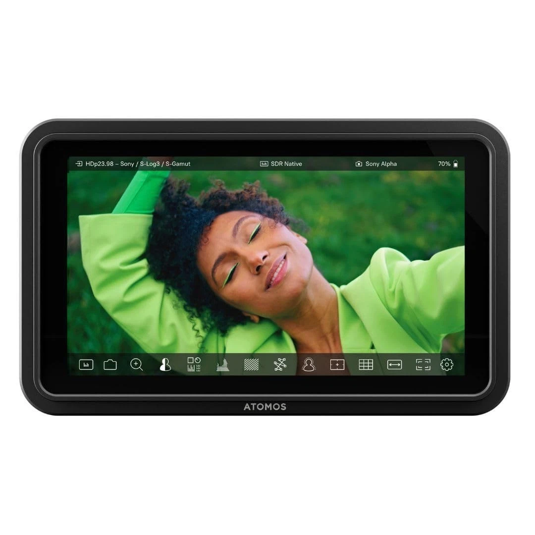 Monitor për Kamera Atomos Shinobi II / 5.2" IPS Touchscreen / 1920x1080 / 1500 cd/m² / HDR / HDMI 1.4 / 4K DCI/UHD 30fps / AtomOS 11 - Zezë - 1