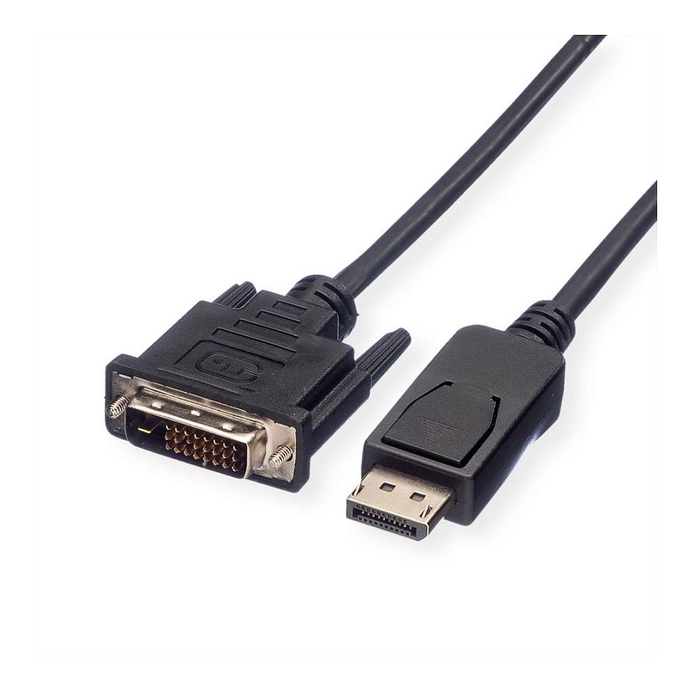 Kabllo DisplayPort VALUE 11.99.5615 / DisplayPort 1.1 në DVI-D Dual Link / 2m / WQXGA 60Hz - Zezë - 3