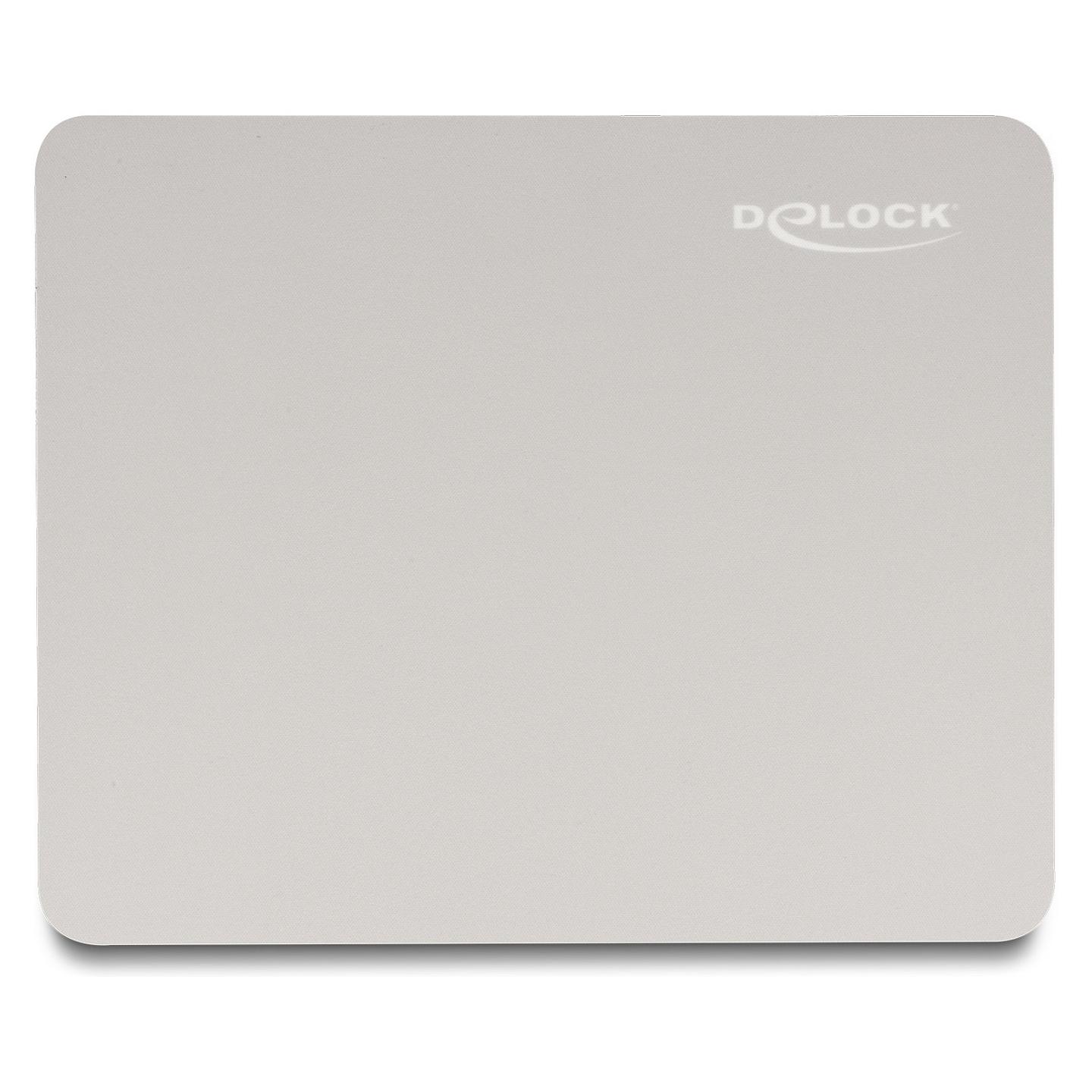 Mauspad DeLOCK Gome me Shtresë Qelqi / 220 x 180 x 3mm / Sipërfaqe e Lëmuar - Gri - 2