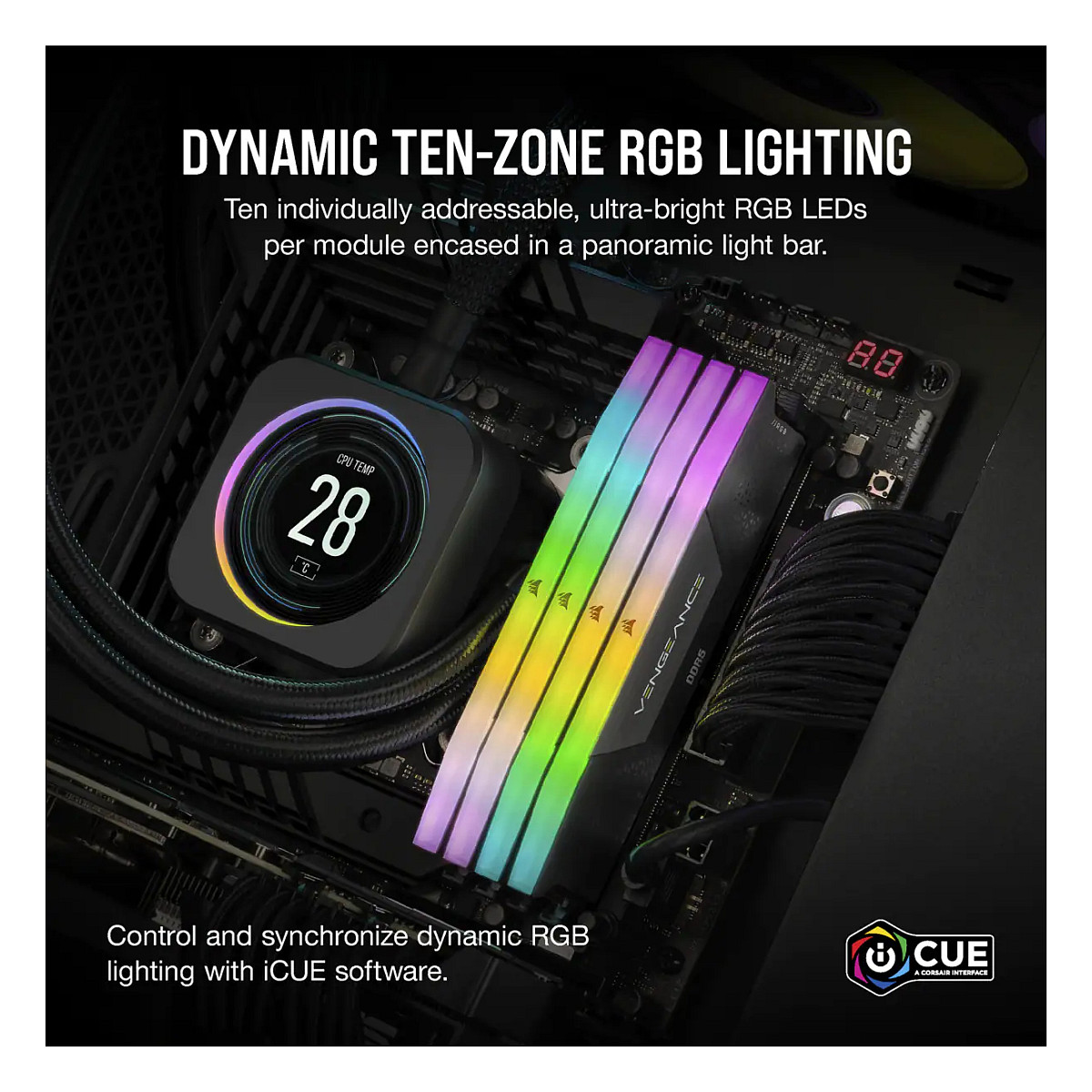 RAM Memorie DDR5 Corsair Vengeance RGB 32GB / 7000MHz CL34 / Zezë - 9