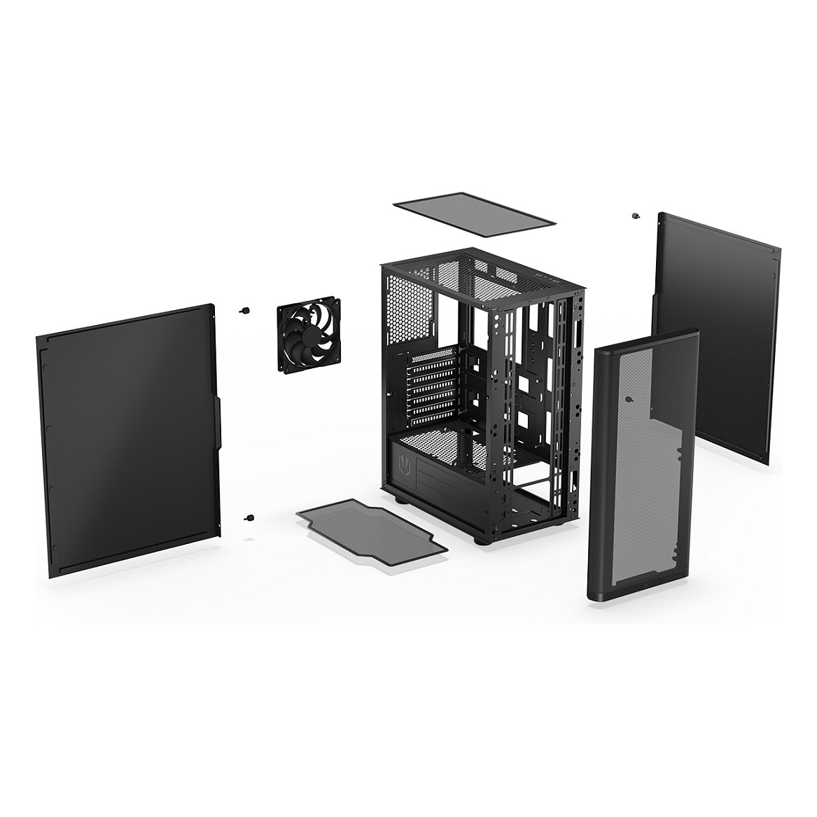 Kasë PC ENDORFY Ventum 200 Solid / Tower / Radiator 360mm / SSD 2.5" / HDD 2.5"/3.5" - Zezë - 25