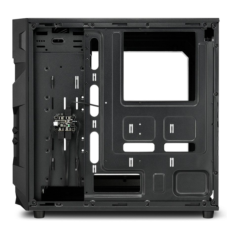 Kasë Midi Sharkoon VG7-W RGB ATX – Zezë - 5