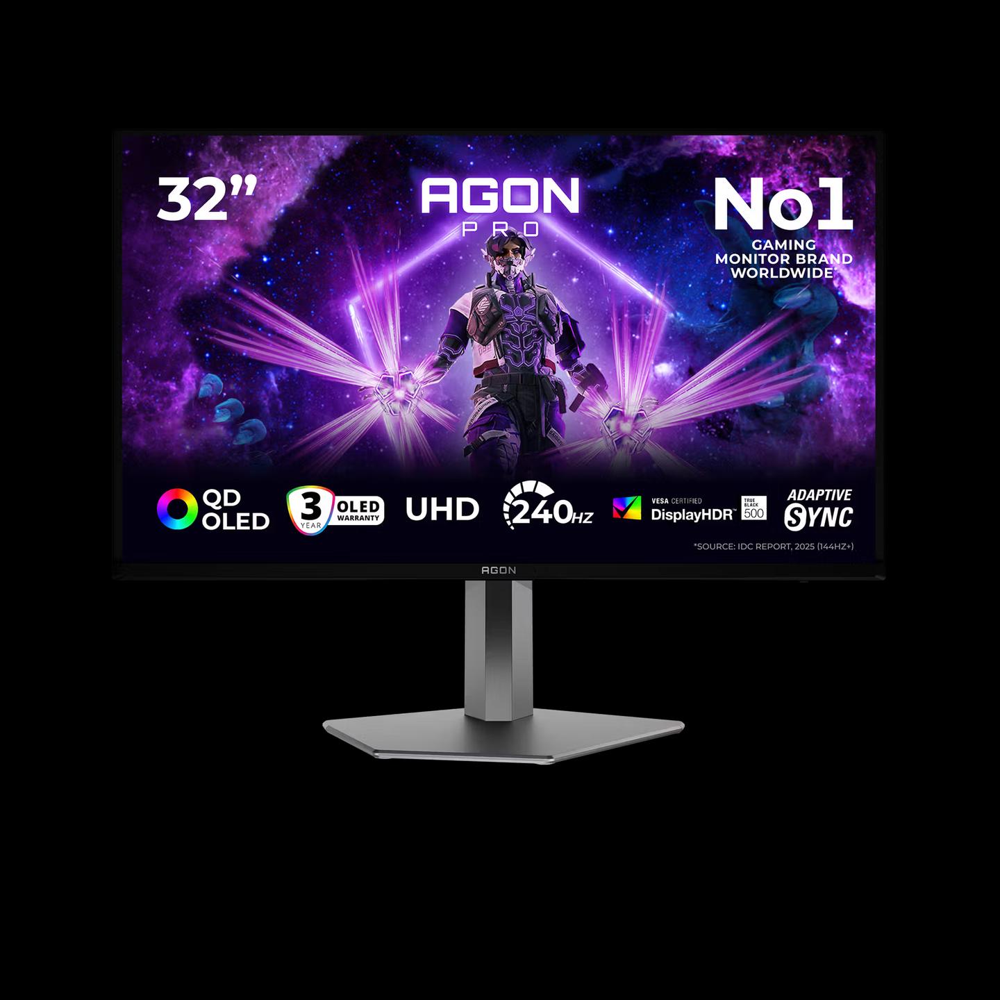 Monitor Gaming AOC AG326UZD2 / 31.5" / 4K UHD QD-OLED / 240 Hz / 0.03 ms / 2x HDMI + DisplayPort + USB-C - Zezë