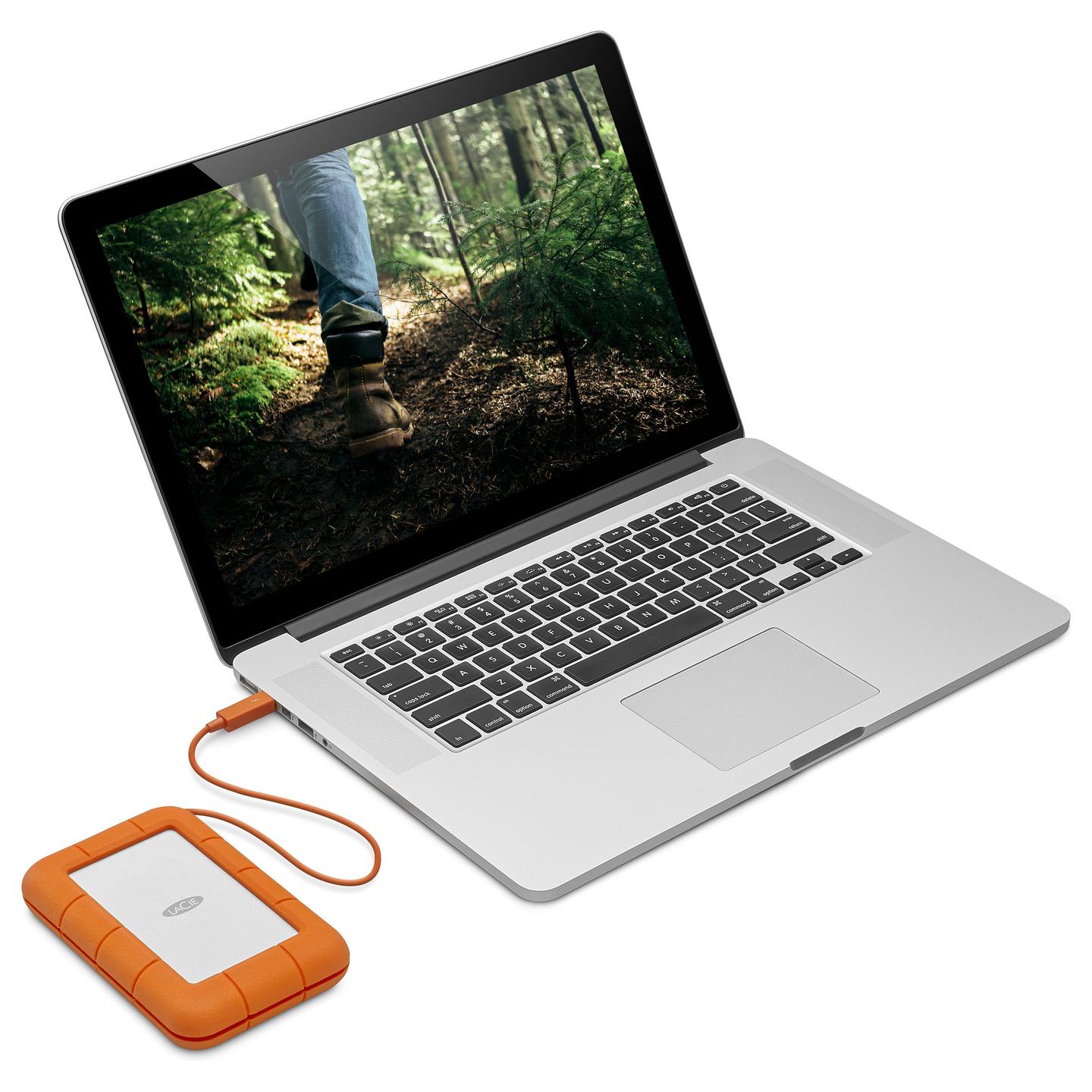 HDD e Jashtme LaCie Rugged Secure, 2TB, 2.5", USB-C 3.1 Gen 1, 130MB/s, AES-256 Encryption – Bardhë / Portokalli - 7