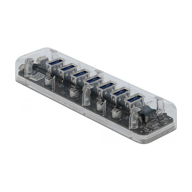 HUB DeLOCK USB 3.0 / 7×Ports - Transparente - 2