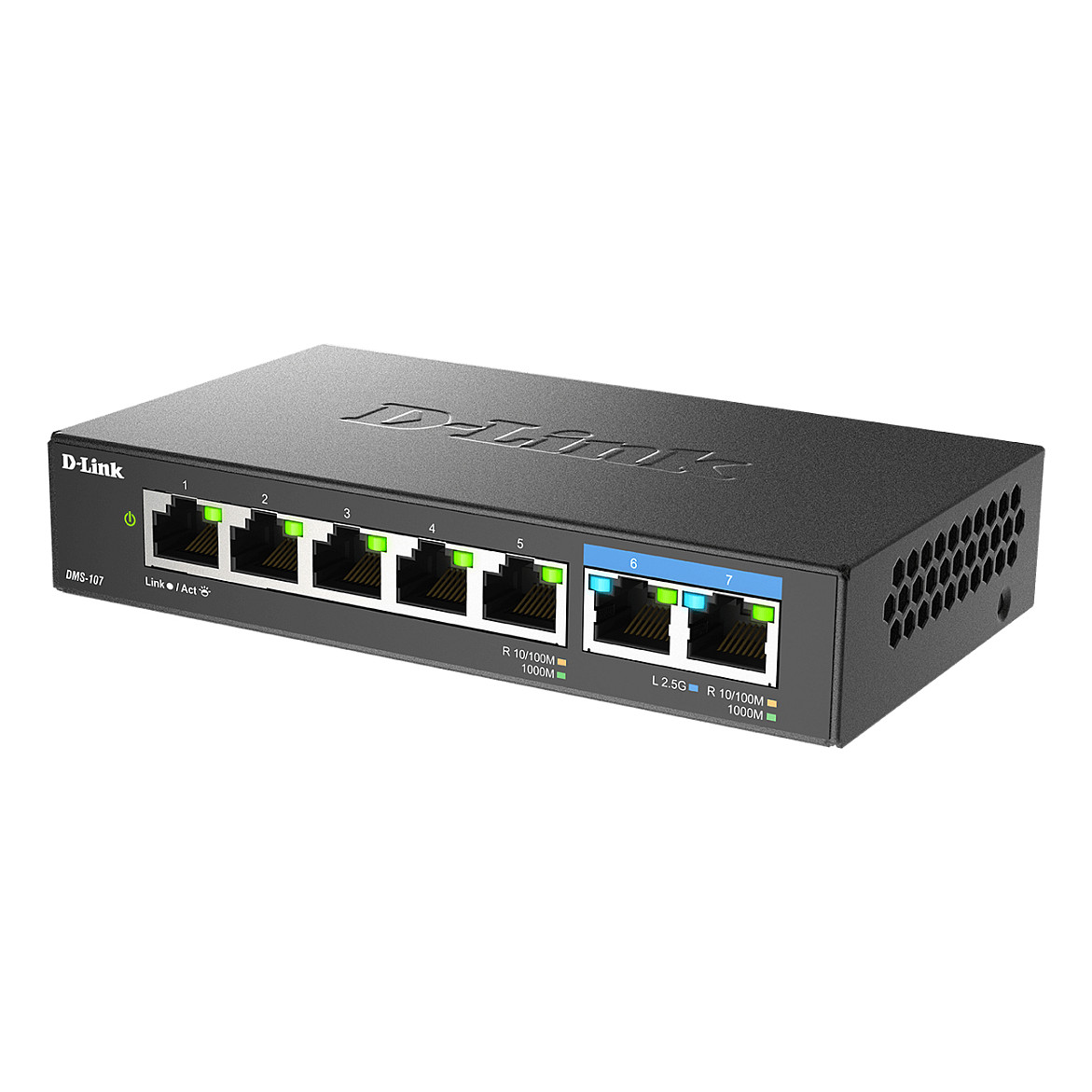 Switch D-Link DMS-107, Multi-Gigabit, Unmanaged, 7 porte - 2