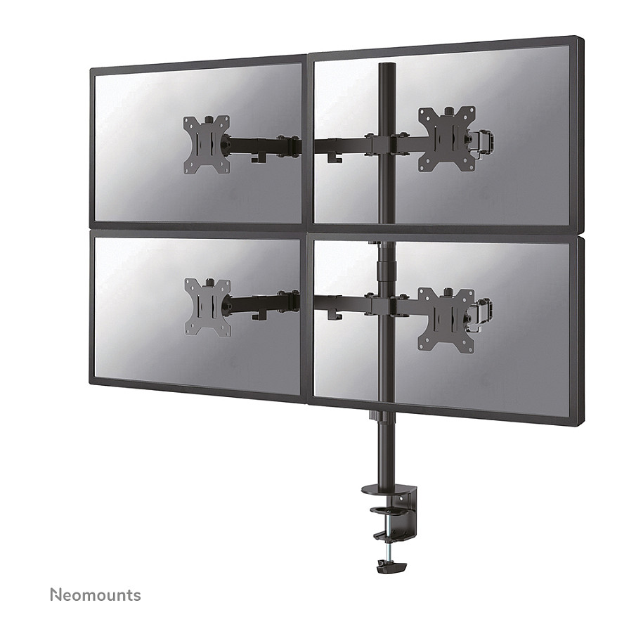 Mbajtëse për Monitor Neomounts FPMA-D550D4 movable desk mount for 4 screens 13"-32" - Black - 1