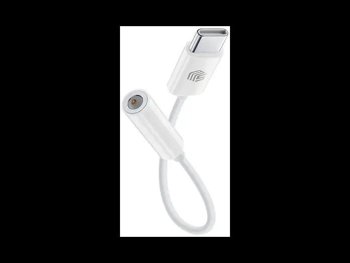 Kabllo USB-C në Jack 3.5mm Music Sound / 10cm - Bardhë