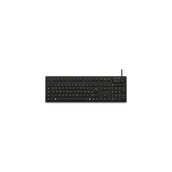 Tastierë me kabllo MediaRange Hygiene / MROS132 / USB / QWERTZ / Mbrojtje IP68 (E lajshme) / Kabllo 1.5m – Zezë - 1