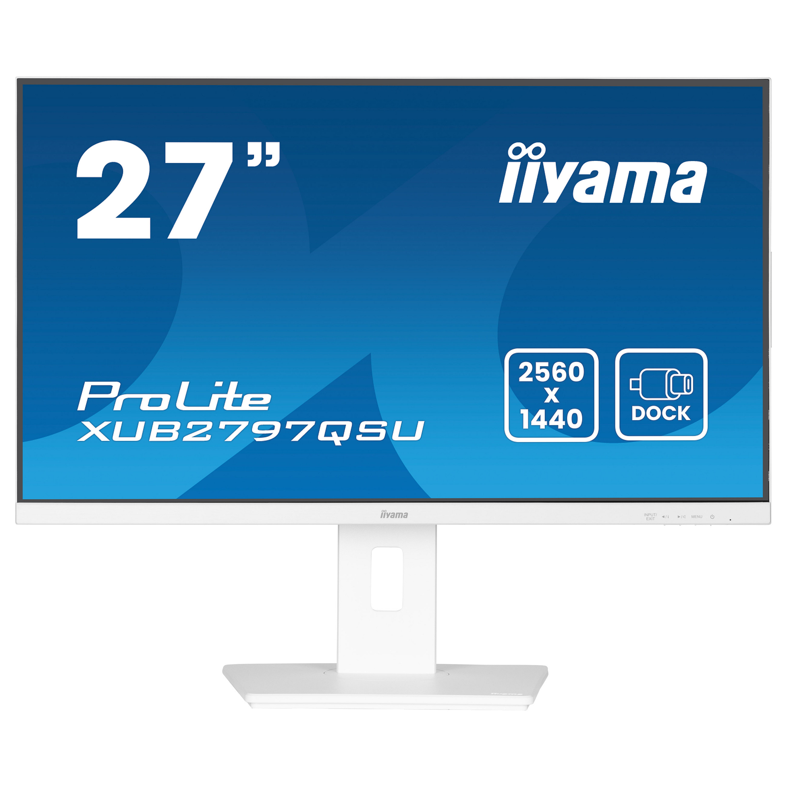 Monitor IIYAMA XUB2797QSU-W2 / 27″ / 2560×1440 / 100Hz / IPS / I bardhë - 2