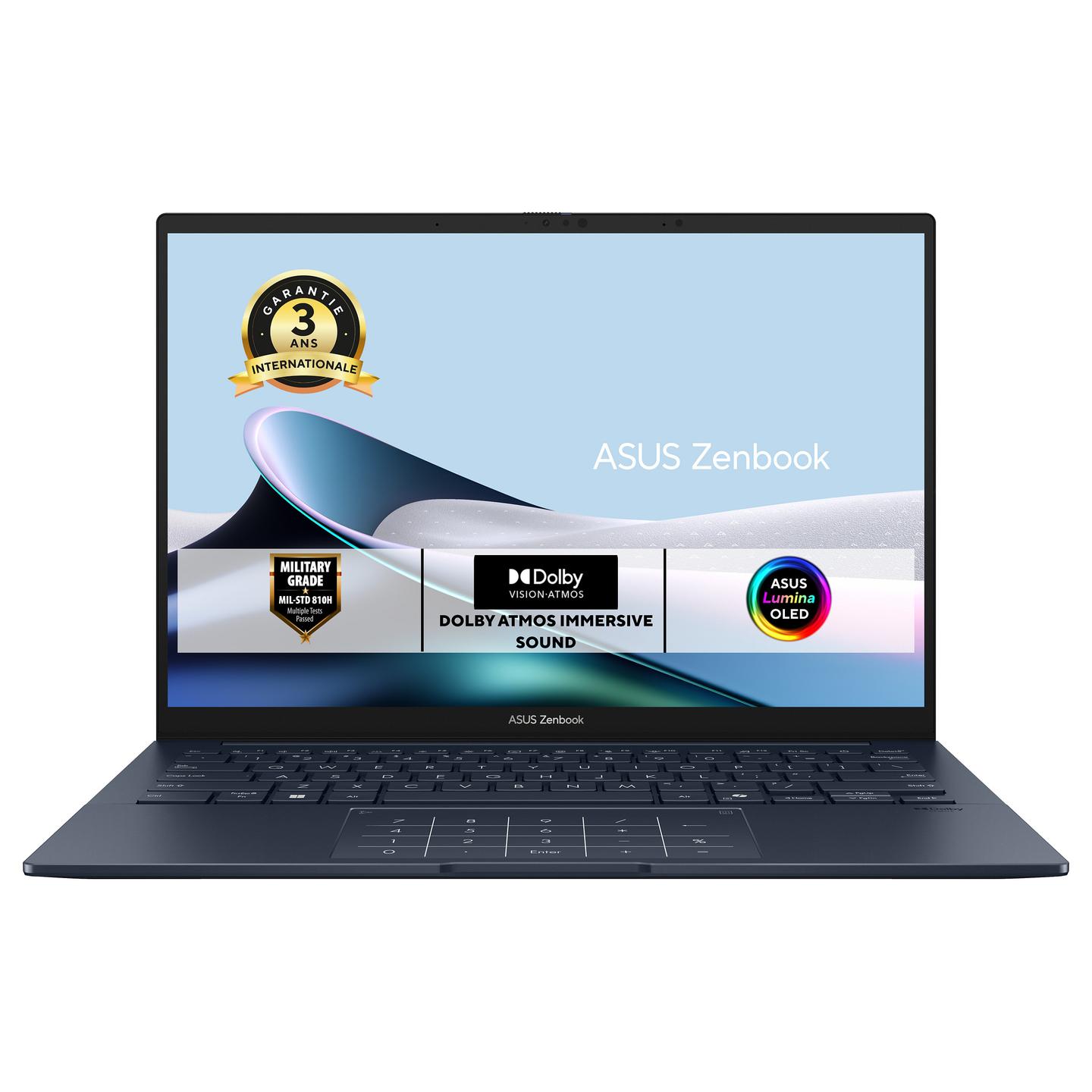Laptop ASUS Zenbook 14 UX3405CA-ISSQD0X, Core Ultra 7 255H, 16GB LPDDR5X, 512GB, 14" WUXGA OLED 60Hz, Intel Arc 140T - Blu - 1