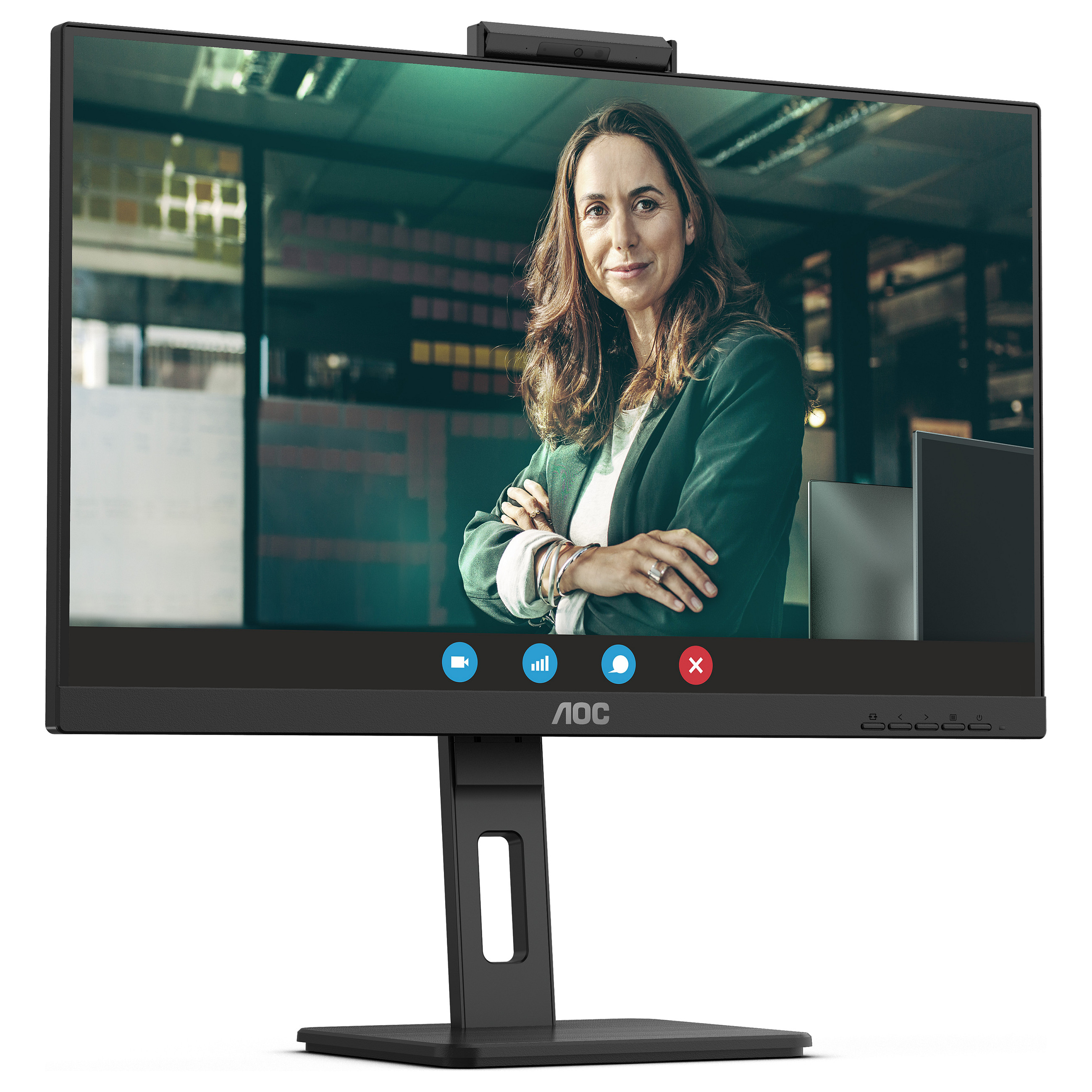 Monitor AOC Q27P3CW / 27″ / Quad HD IPS LED / 100Hz / 4ms / USB + HDMI + DP + USB-C / WebCam - Zezë - 7