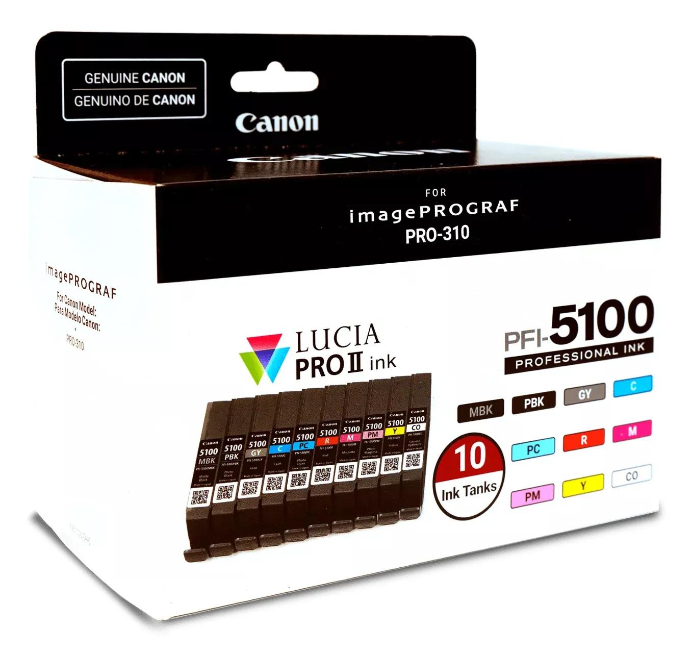 Set INK Canon PFI-5100, 6951C009, 10 Fishekë, për Printer Canon imagePROGRAF PRO-310 - 2
