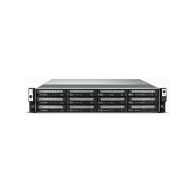 NAS TerraMaster U12-500 Plus, 12 Bay, Intel Core i7-1255U, 16GB DDR5, 2 × 10GbE, 2U Rackmount - Gri - 1