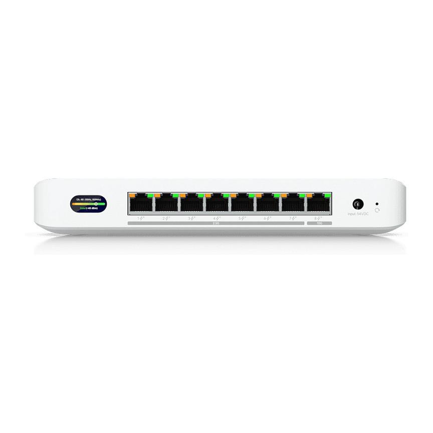 Switch Ubiquiti UniFi UDB-Switch, 1x 10GbE RJ45, 7x 2.5GbE RJ45, 8x PoE+, WiFi 7, PoE 35W - Bardhë - 3