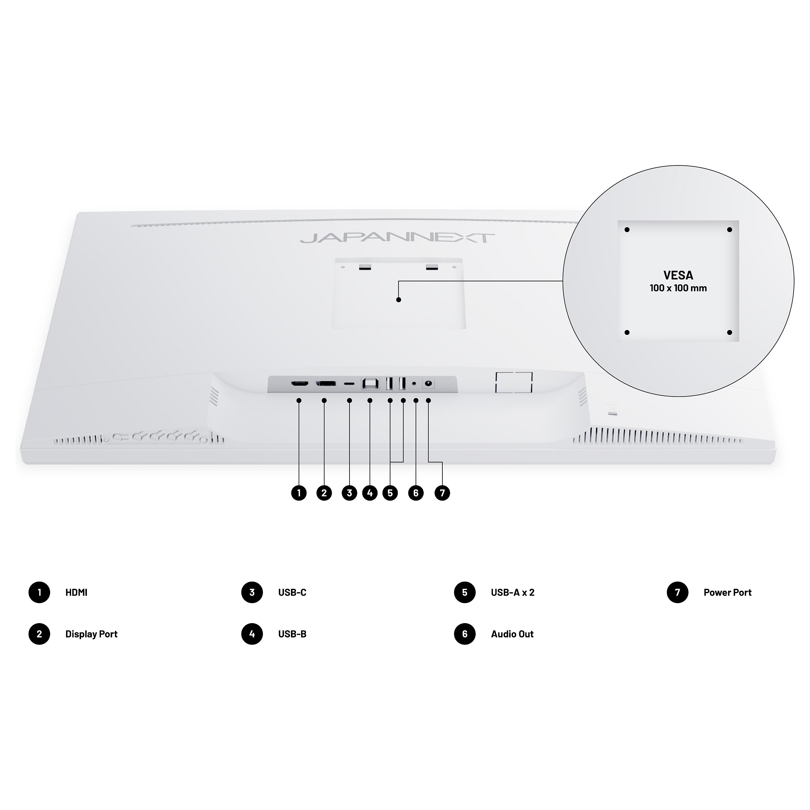 Monitor JapanNext JN-IPS270UHD60F-C65W-HSP-W / 27"/ 4K Ultra HD IPS LED / 60Hz / 8ms / HDMI+DP - Bardhë - 5