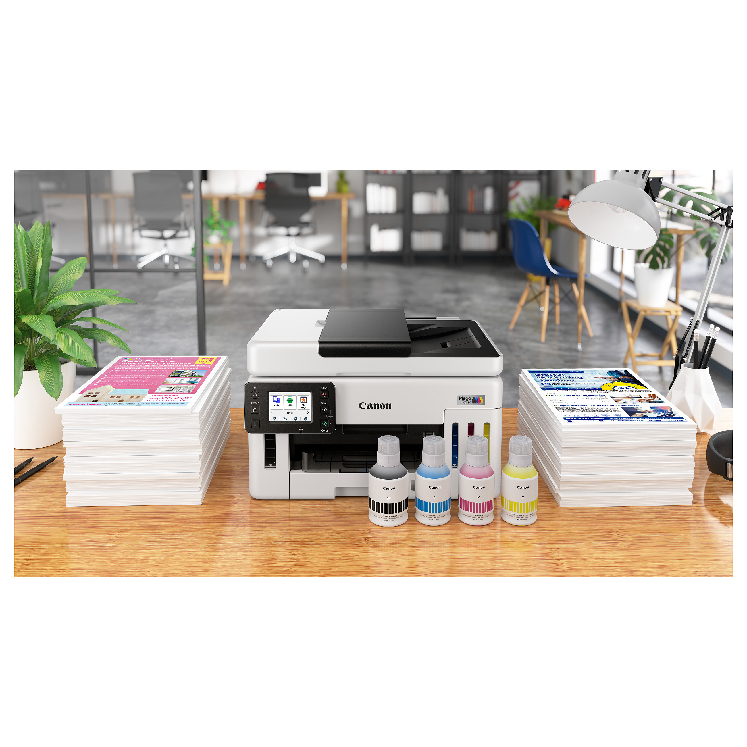 Printer Inkjet Canon MAXIFY GX6150 MegaTank / Color / 3-in-1 - Bardhë / Zezë - 16