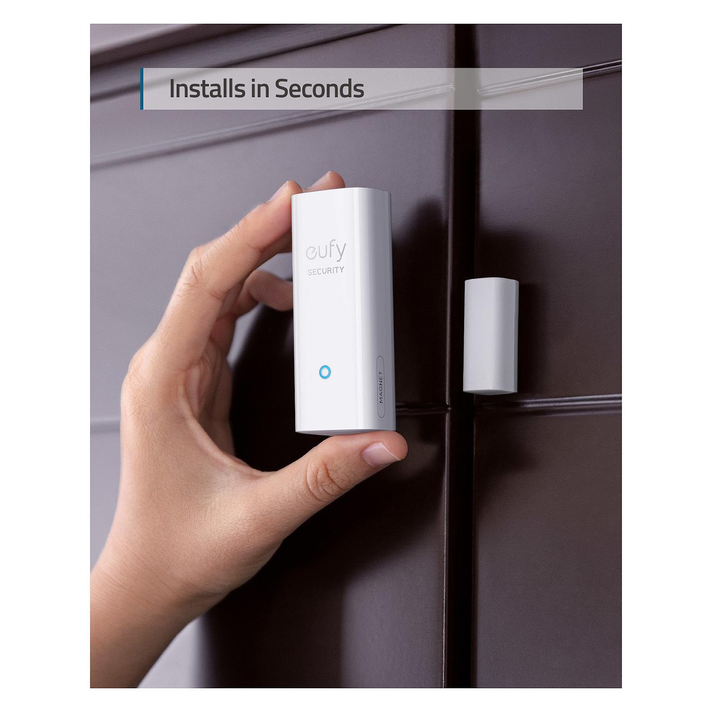 Sensor për Dyer dhe Dritare Eufy T89000D4, Wireless, CR-123A, 100 dB - Bardhë - 10