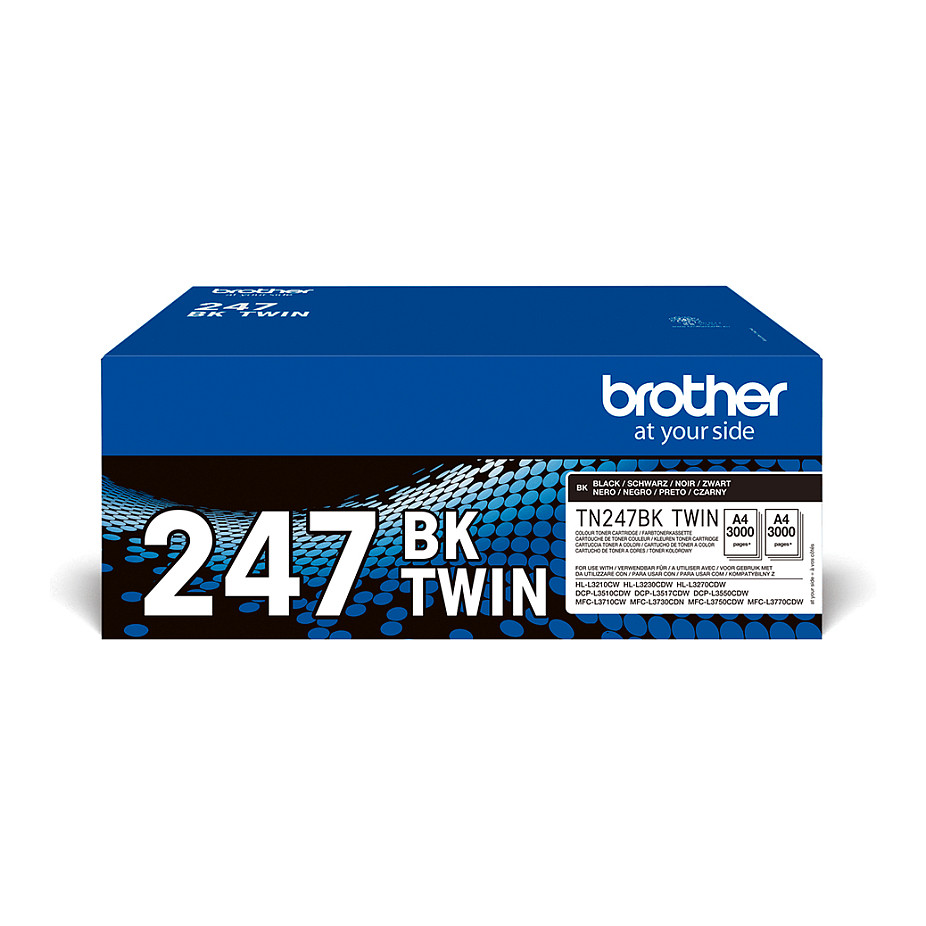 Toner Brother TN-247BKTWIN / 2 copë  deri në 3.000 faqe secila – Zezë - 1